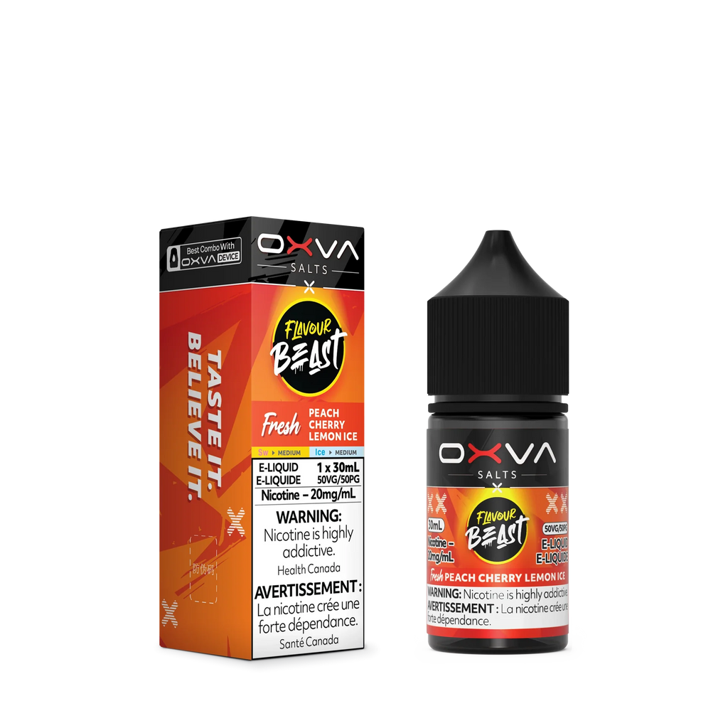 Fresh Peach Cherry Lemon Ice by Flavour Beast x OXVA E-Liquid Salt - view 2