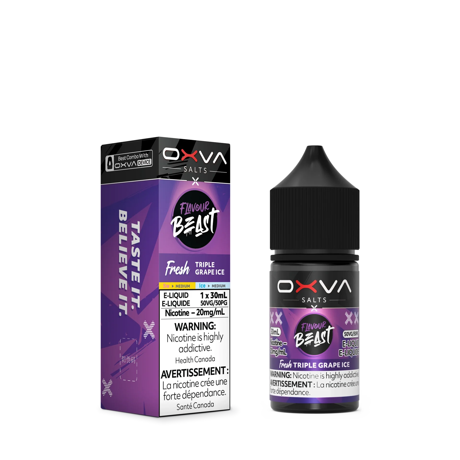 Fresh Triple Grape Ice by Flavour Beast x OXVA E-Liquid Salt - view 2