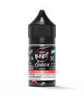 Flavour Beast Chuggin' Series Red Classic Iced 30mL salt nicotine e-liquid bottle with black cap.