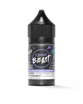 Flavour Beast Salt Super Sour Blueberry Iced 30mL e-liquid bottle with black cap and purple label.