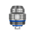 FreeMax 904L X1 Mesh Coil, silver with blue O-rings and textured grip.