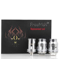 FreeMax Pro Tank Coils: three silver mesh coils with a black and red box.