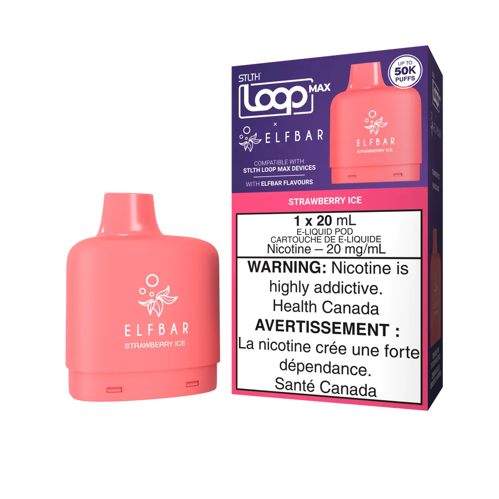 Strawberry Ice Stlth Loop Max x Elf Bar Pod 50K by STLTH LOOP MAX x ELFBAR