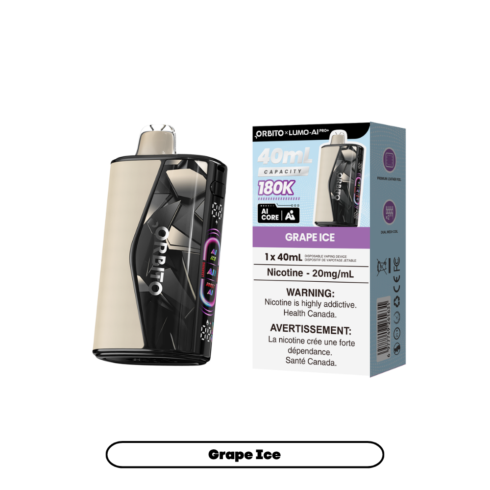 Grape Ice Orbito Lumo AI Pro+ - Disposable Vape 180K
