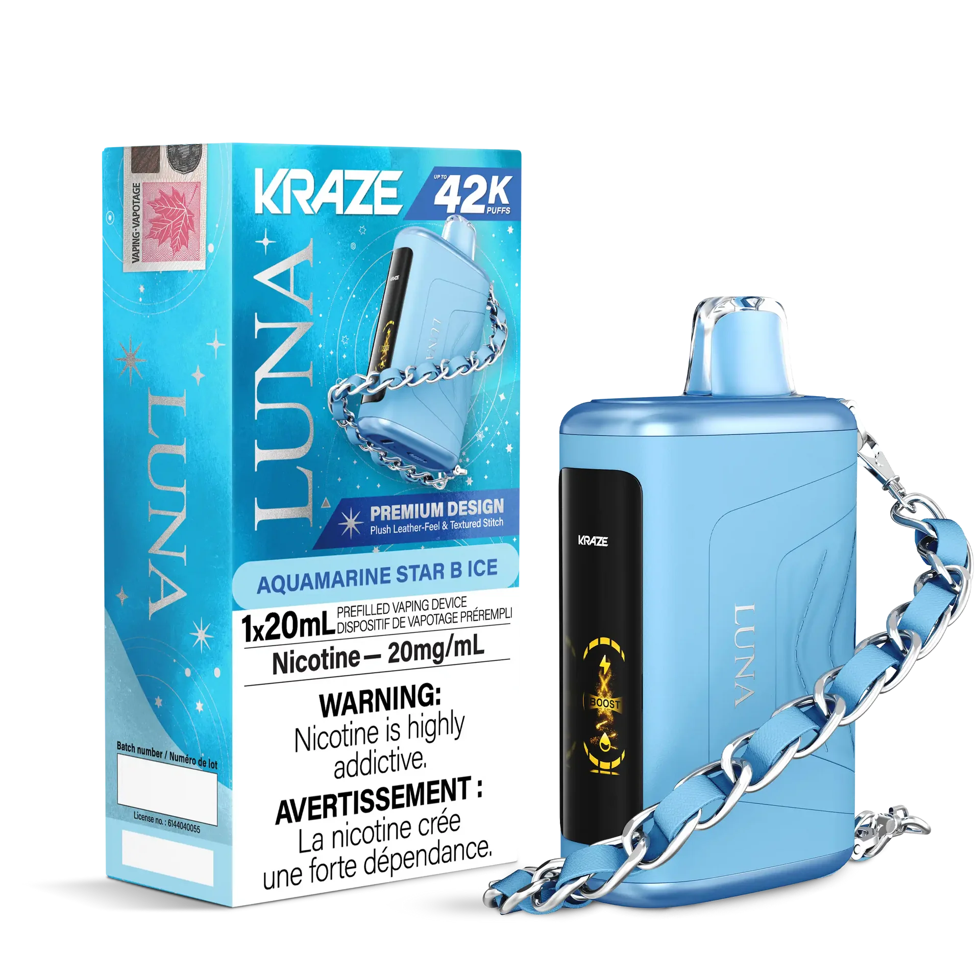 Aquamarine Star B Ice Kraze Luna - Disposable 42K by KRAZE
