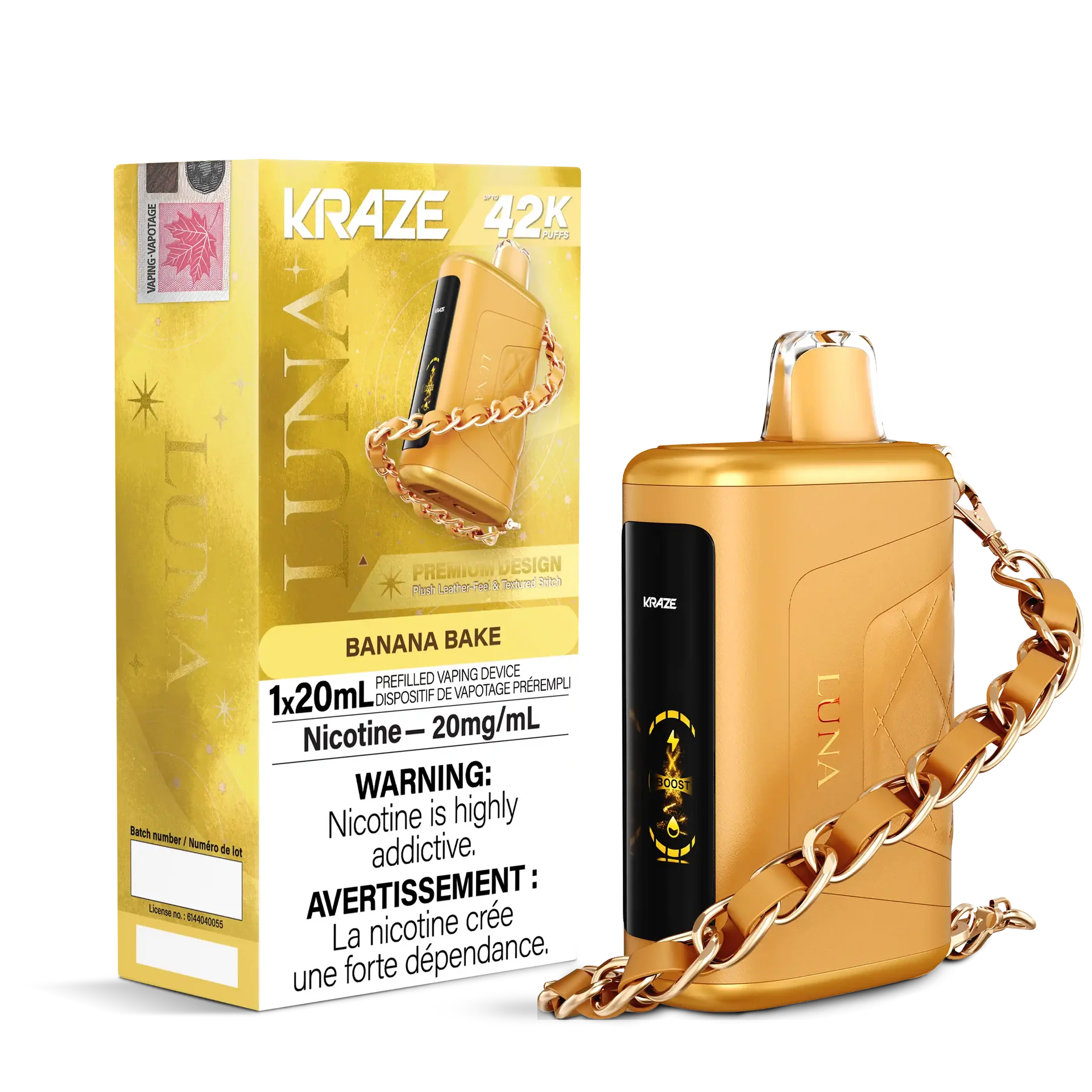 Banana Bake Kraze Luna - Disposable 42K by KRAZE