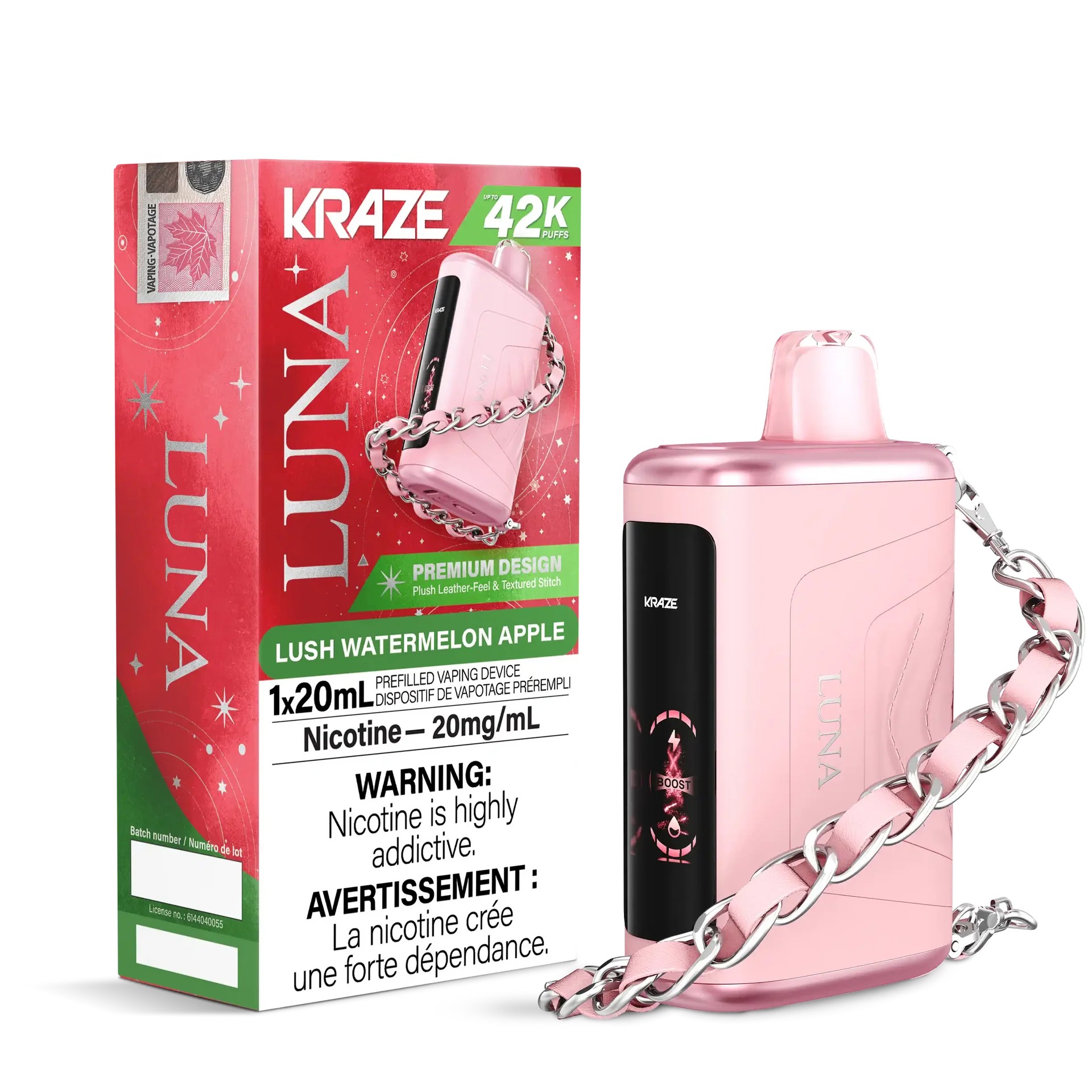 Lush Watermelon Apple Kraze Luna - Disposable 42K by KRAZE