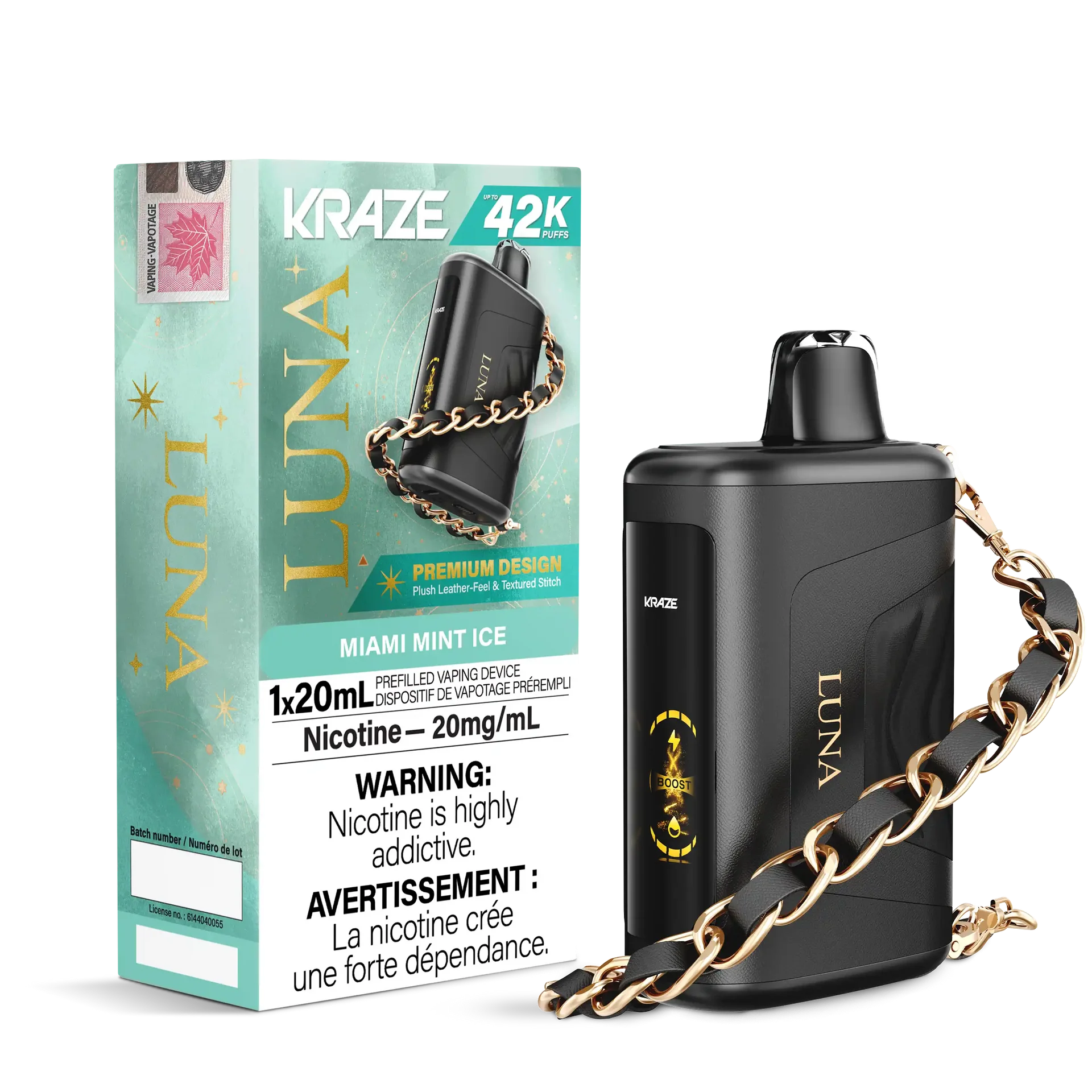 Miami Mint Ice Kraze Luna - Disposable 42K by KRAZE