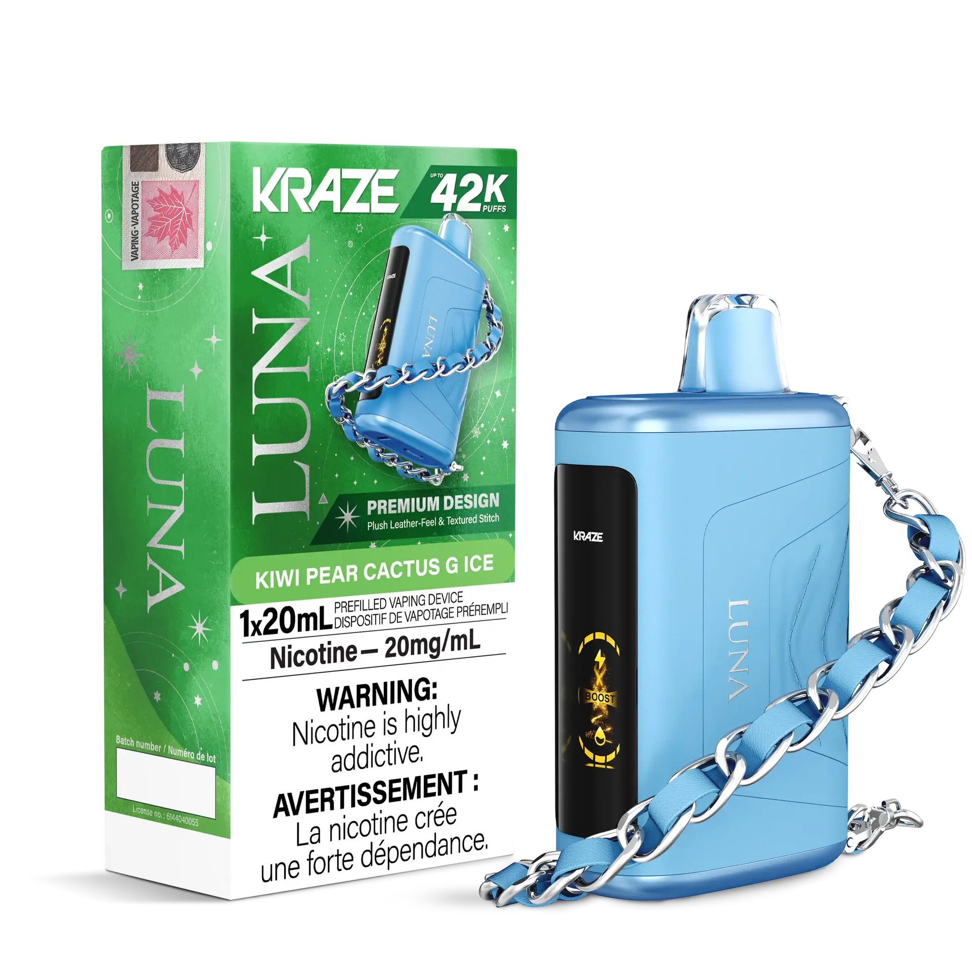 Kiwi Pear Cactus G Ice Kraze Luna - Disposable 42K by KRAZE