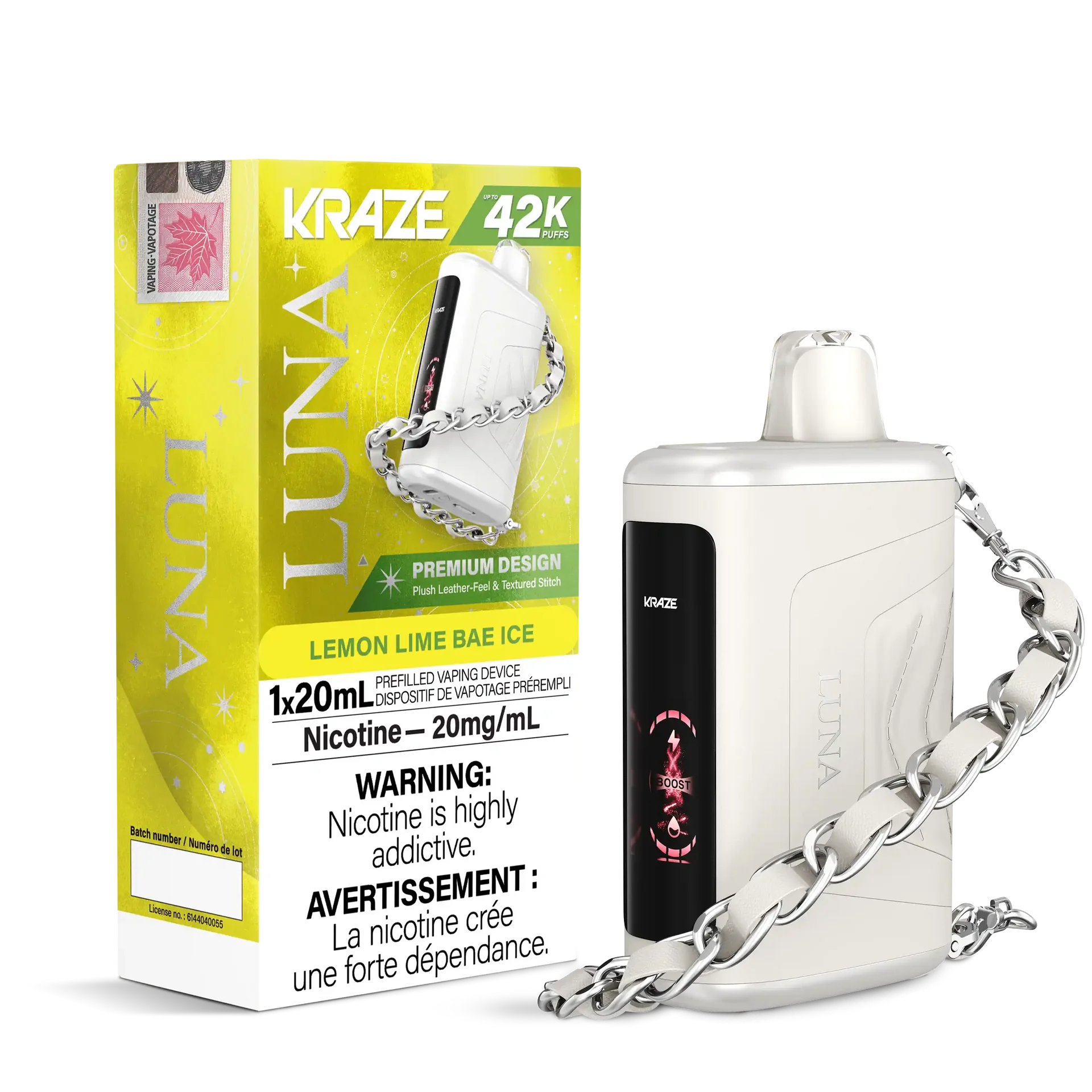 Lemon Lime Bae Ice Kraze Luna - Disposable 42K by KRAZE