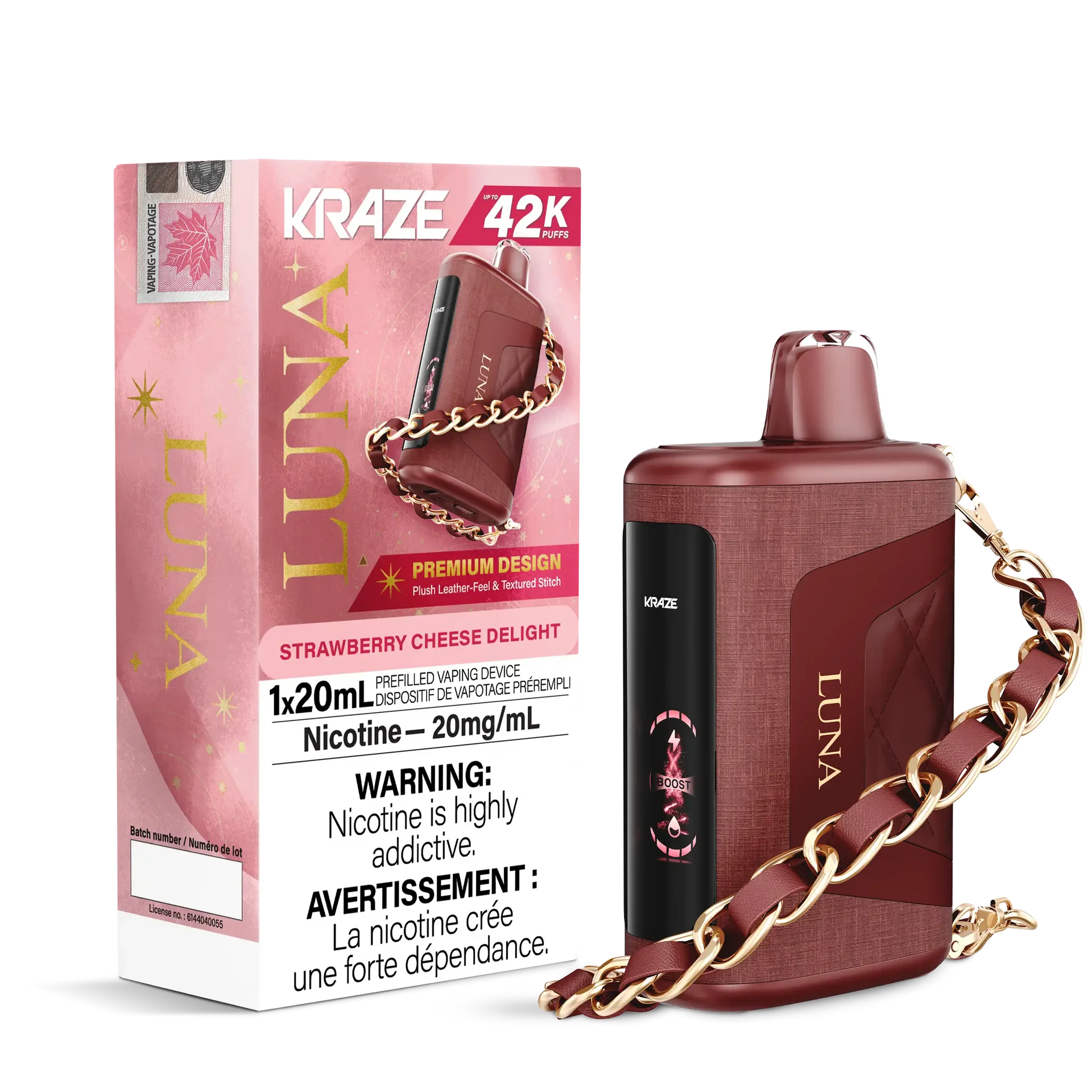 Strawberry Cheese Delight Kraze Luna - Disposable 42K by KRAZE