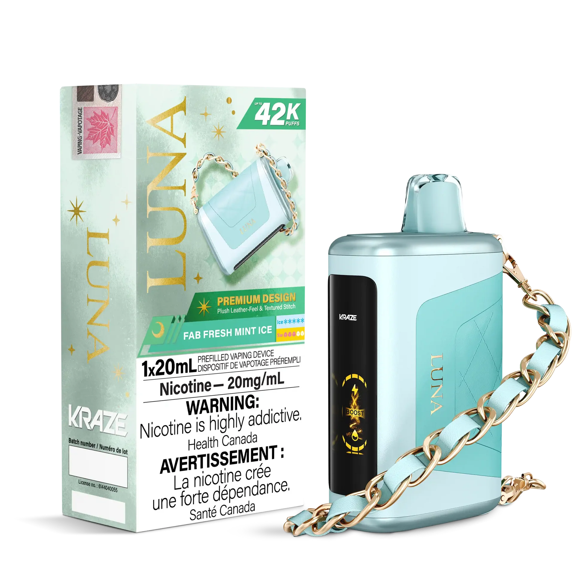 Fab Fresh Mint Ice Kraze Luna - Disposable 42K by KRAZE