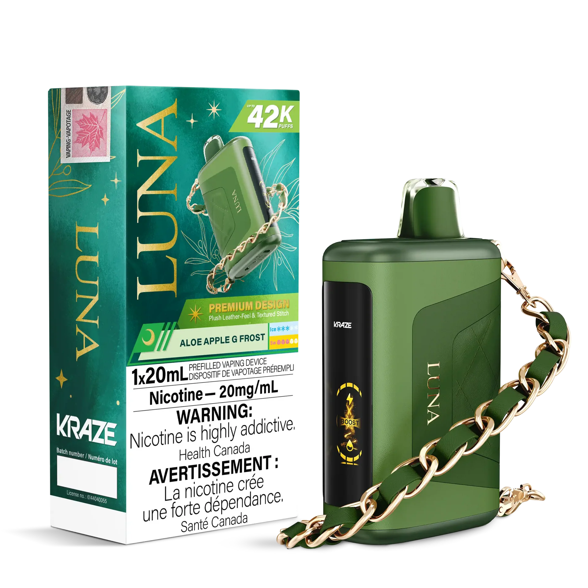 Aloe Apple G Frost Kraze Luna - Disposable 42K by KRAZE