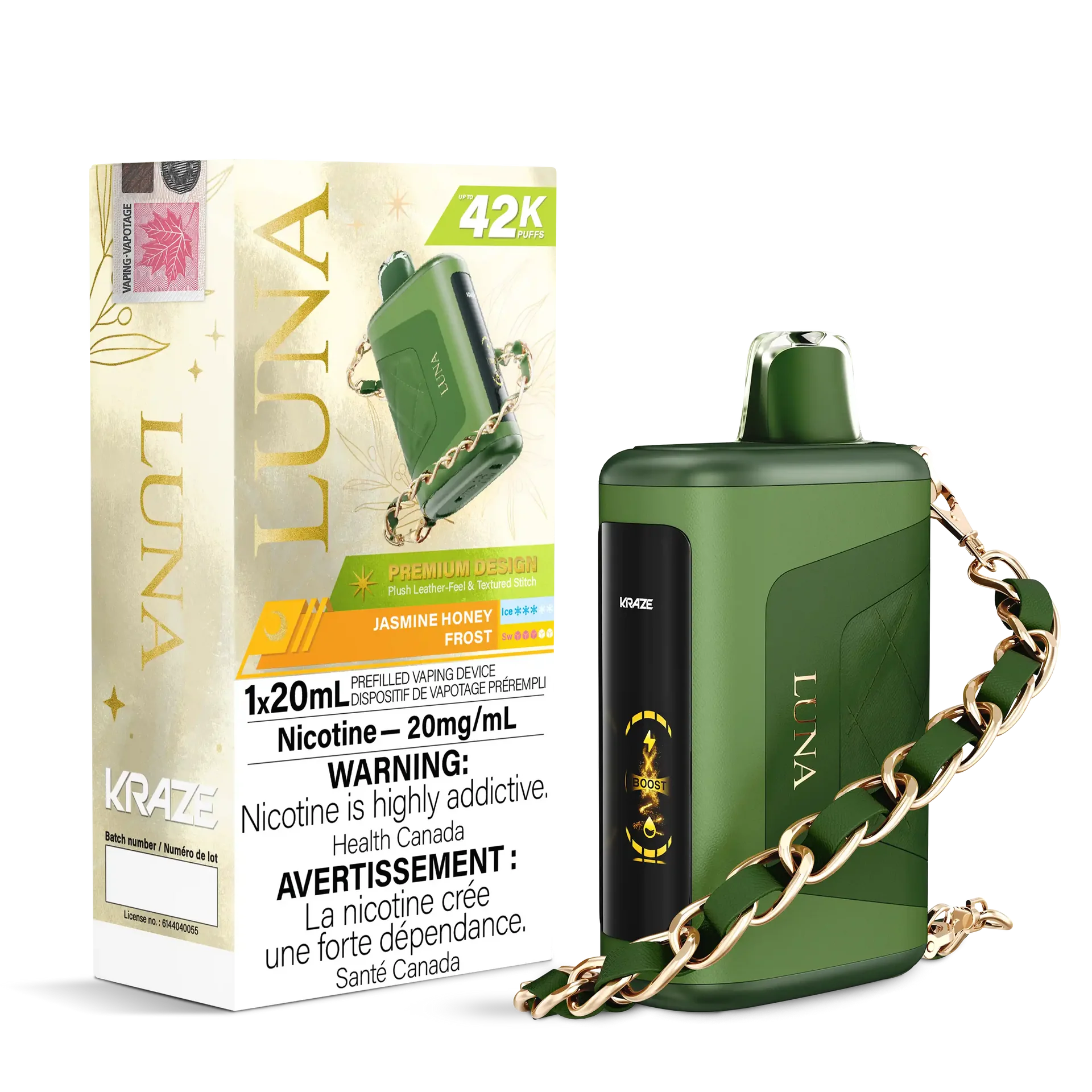 Jasmine Honey Frost Kraze Luna - Disposable 42K by KRAZE