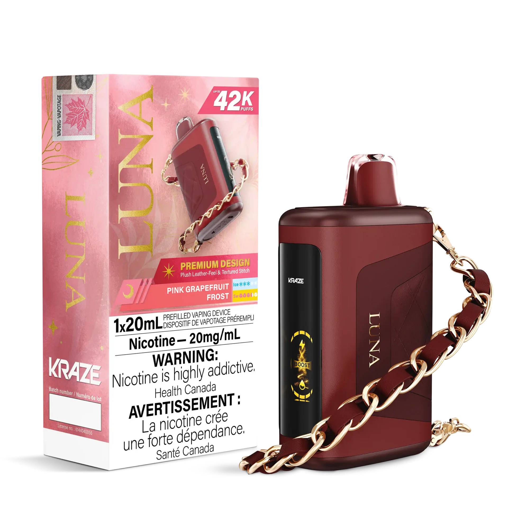 Pink Grapefruit Frost Kraze Luna - Disposable 42K