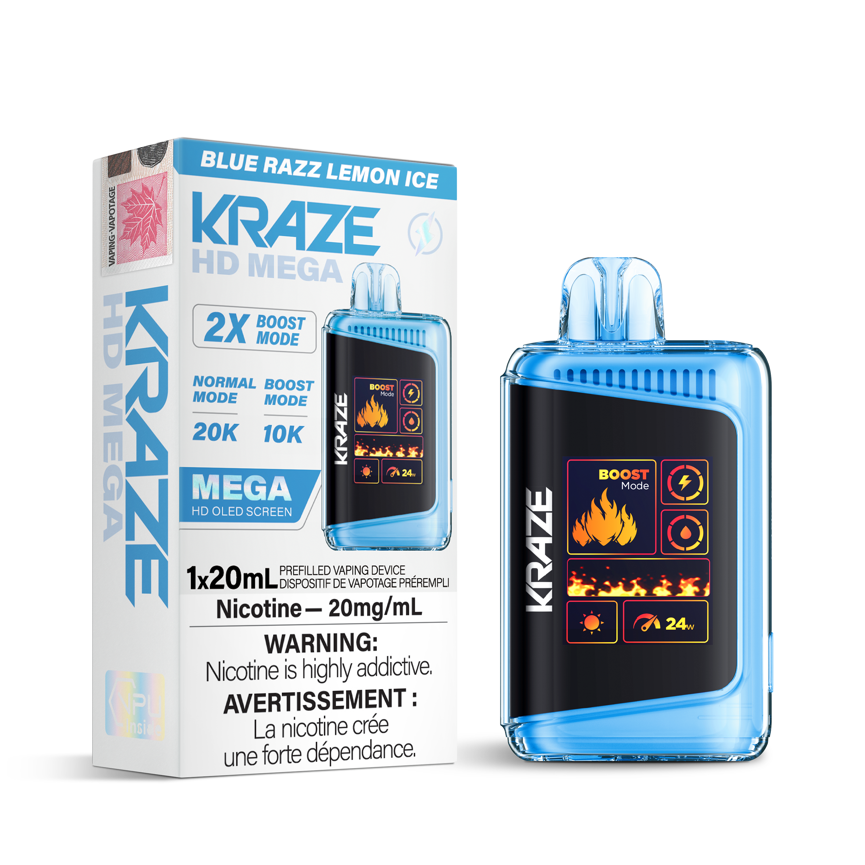 Kraze HD Mega - Disposable E-Cig (EXCISE TAXED) (20k Puffs)