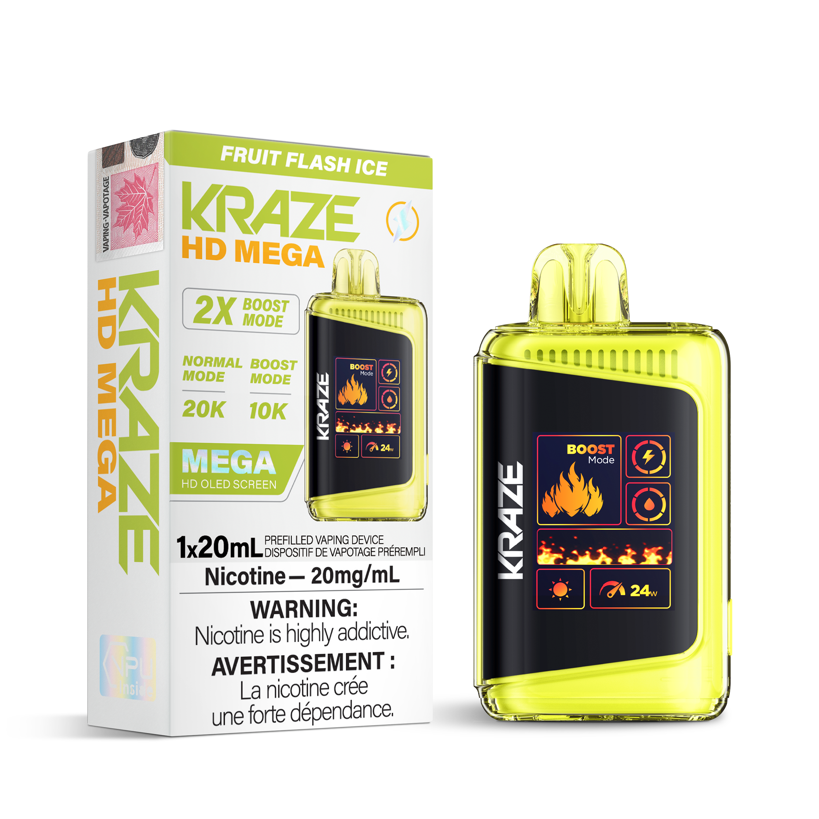 Kraze HD Mega - Disposable E-Cig (EXCISE TAXED) (20k Puffs)