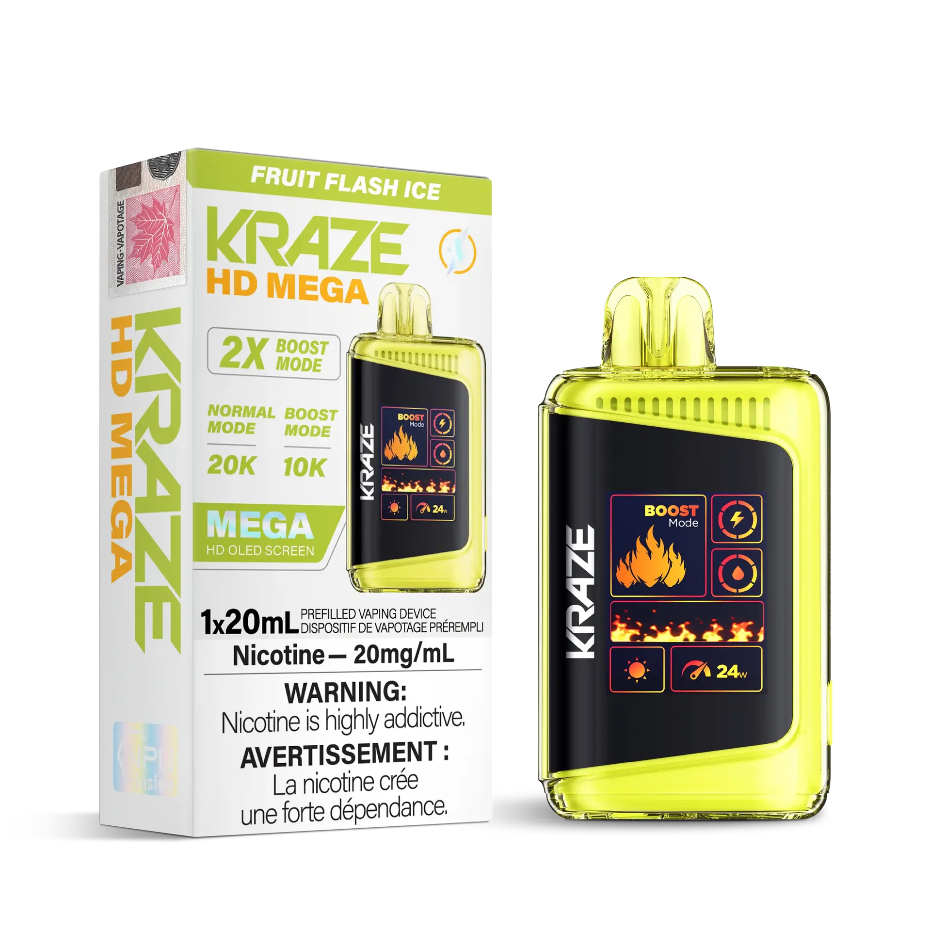 Fruit Flash Ice Kraze HD Mega - Disposable 20K by KRAZE