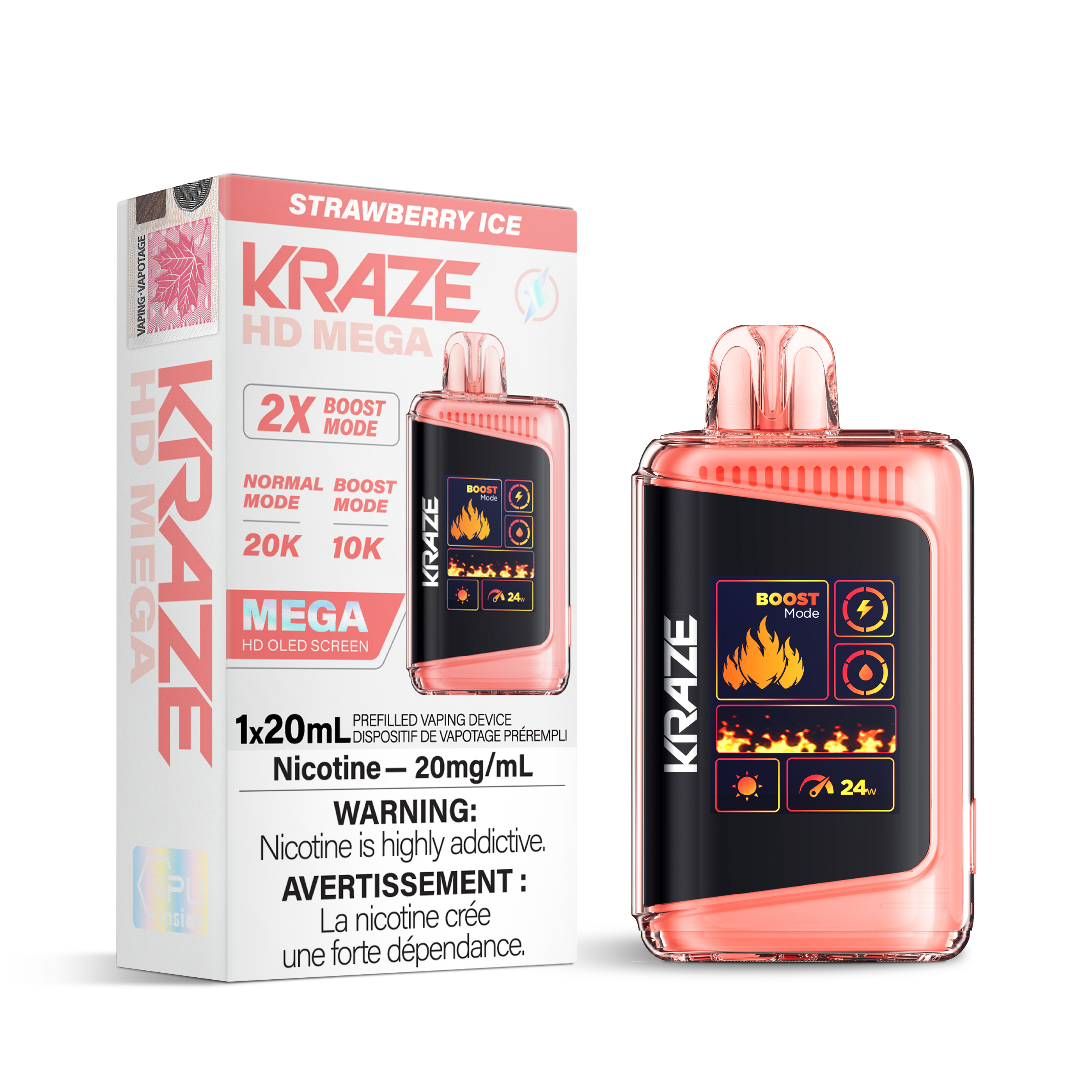 Kraze HD Mega - Disposable E-Cig (EXCISE TAXED) (20k Puffs)