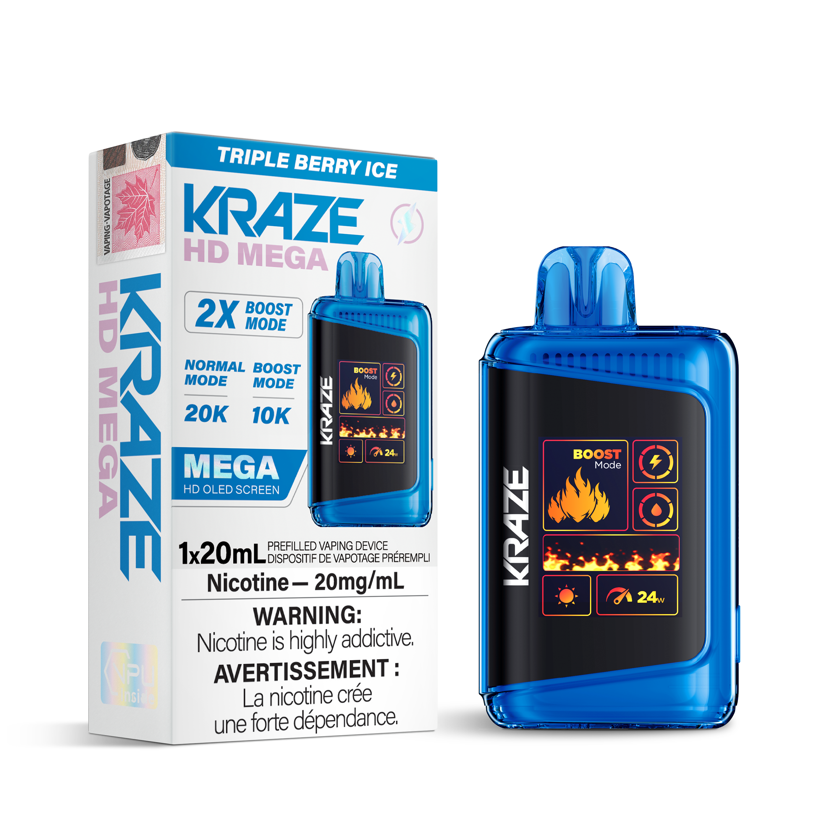 Kraze HD Mega - Disposable E-Cig (EXCISE TAXED) (20k Puffs)