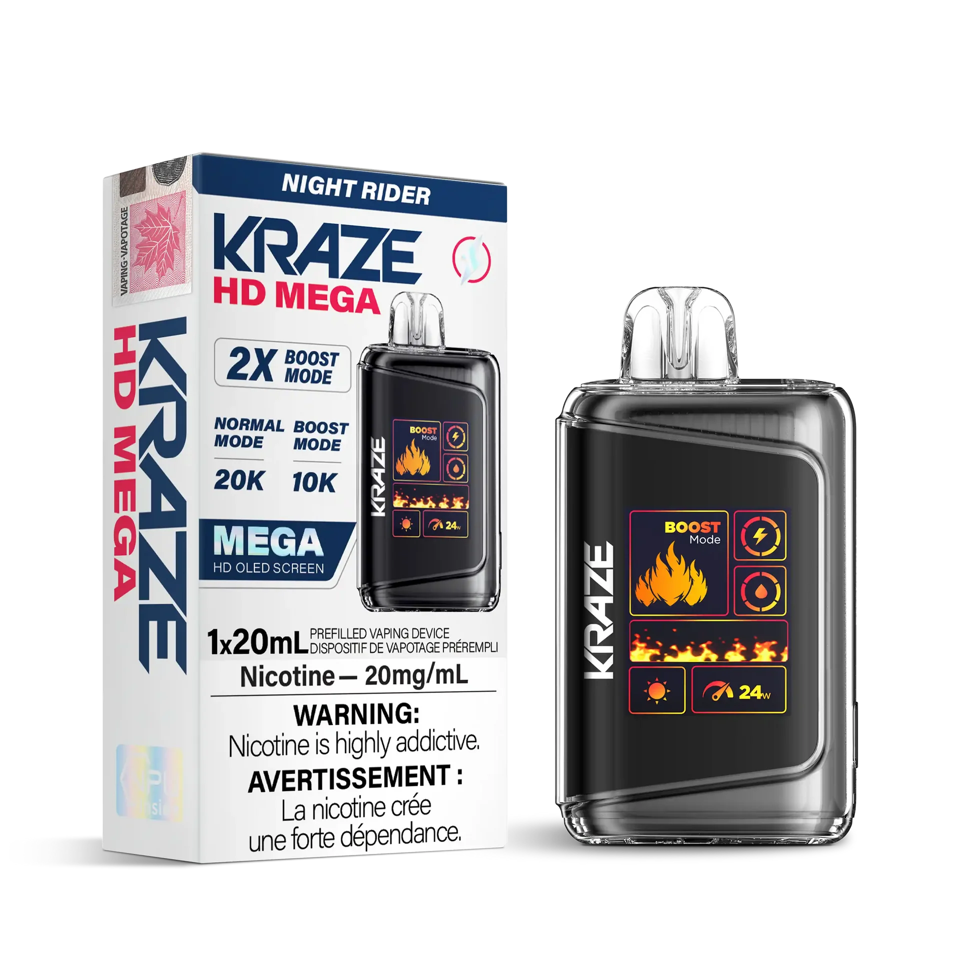 Night Rider Kraze HD Mega - Disposable 20K by KRAZE