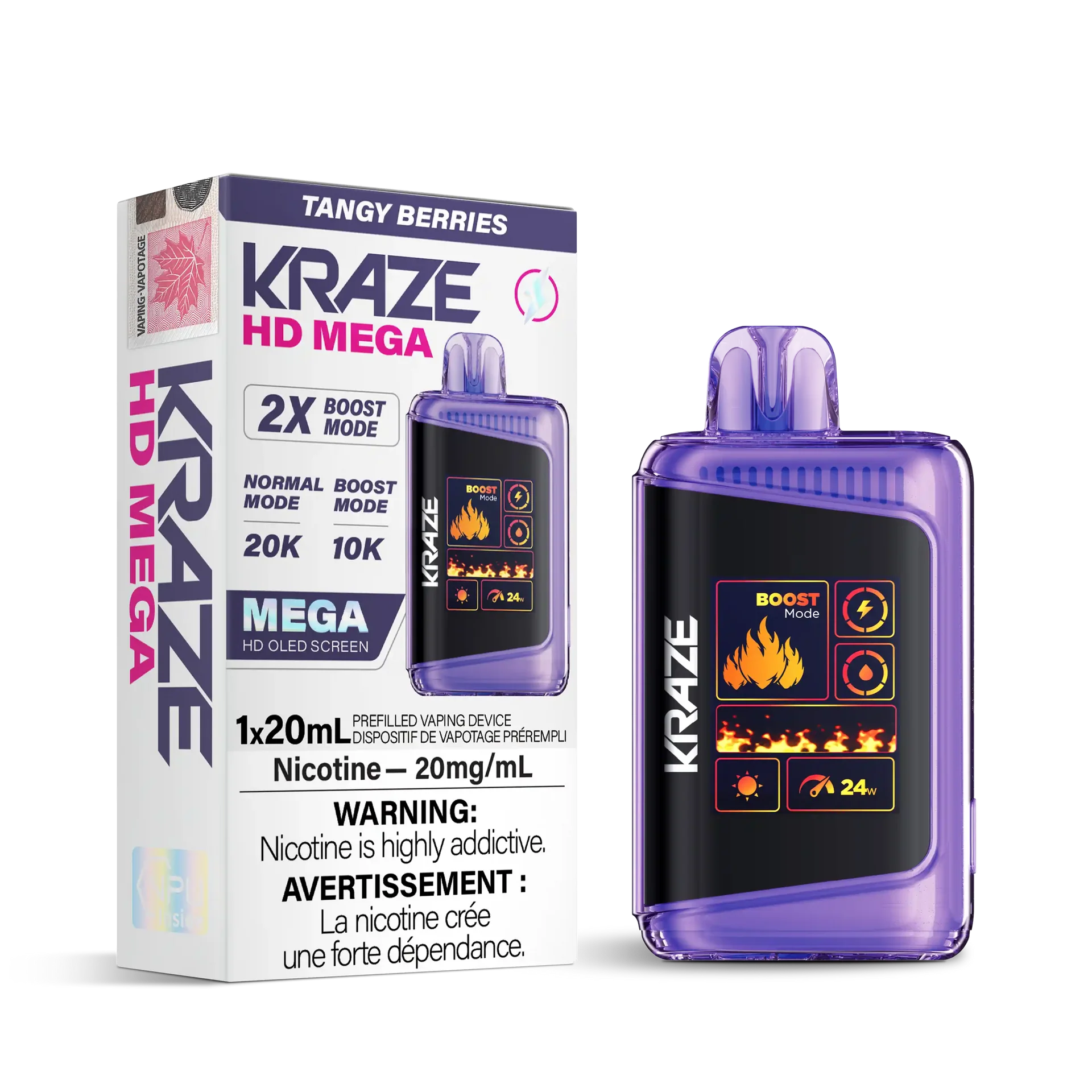 Tangy Berries Kraze HD Mega - Disposable 20K by KRAZE