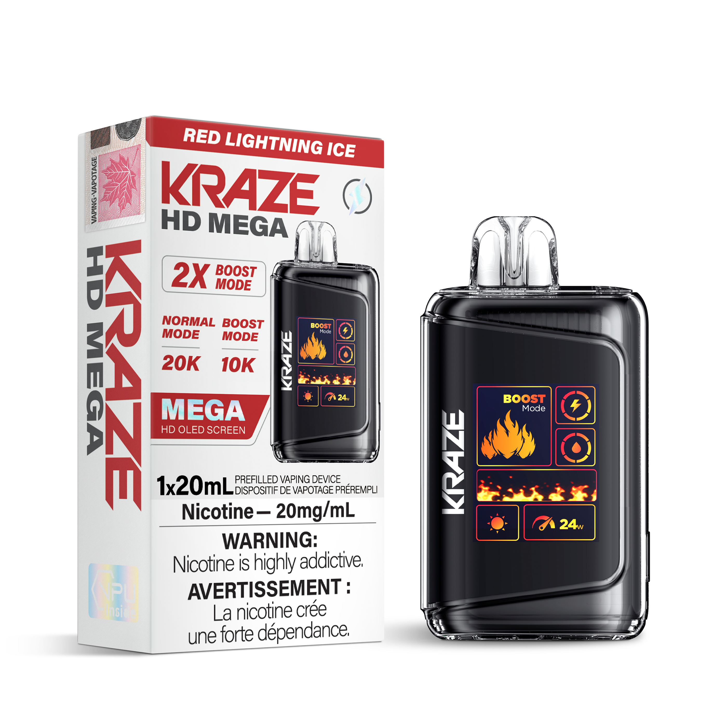 Kraze HD Mega - Disposable E-Cig (EXCISE TAXED) (20k Puffs)