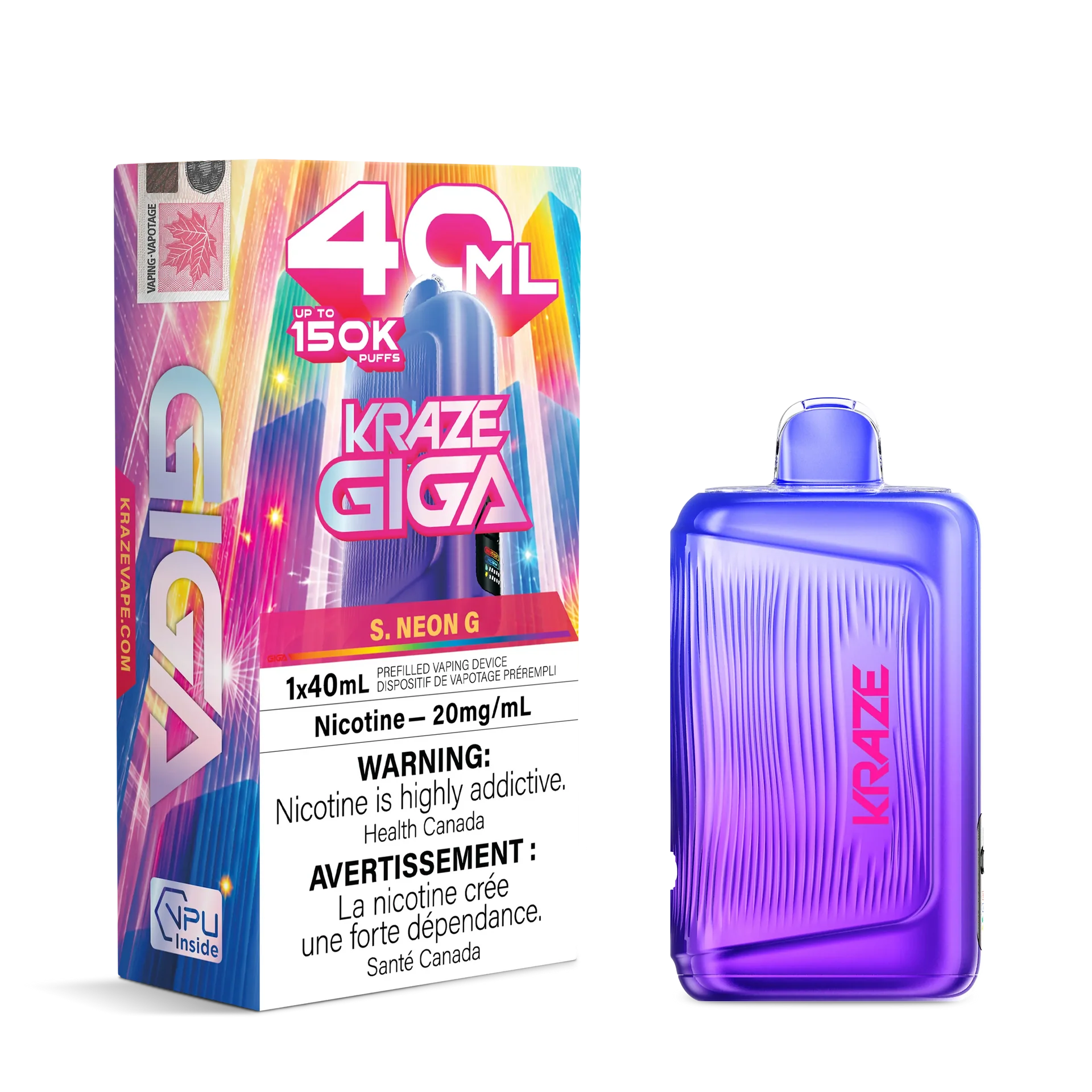 Sour Neon G Kraze Giga - Disposable 150K