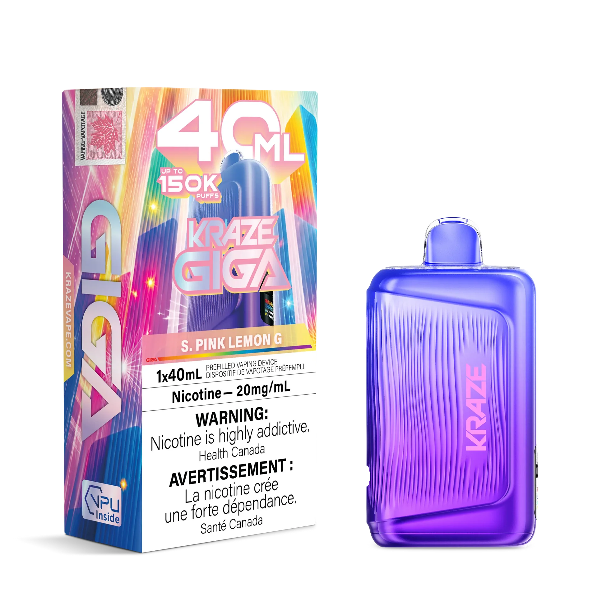 Sour Pink Lemon G Kraze Giga - Disposable 150K