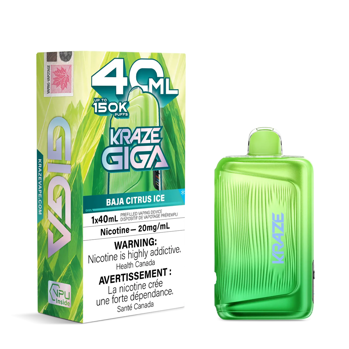 Baja Citrus Ice Kraze Giga - Disposable 150K
