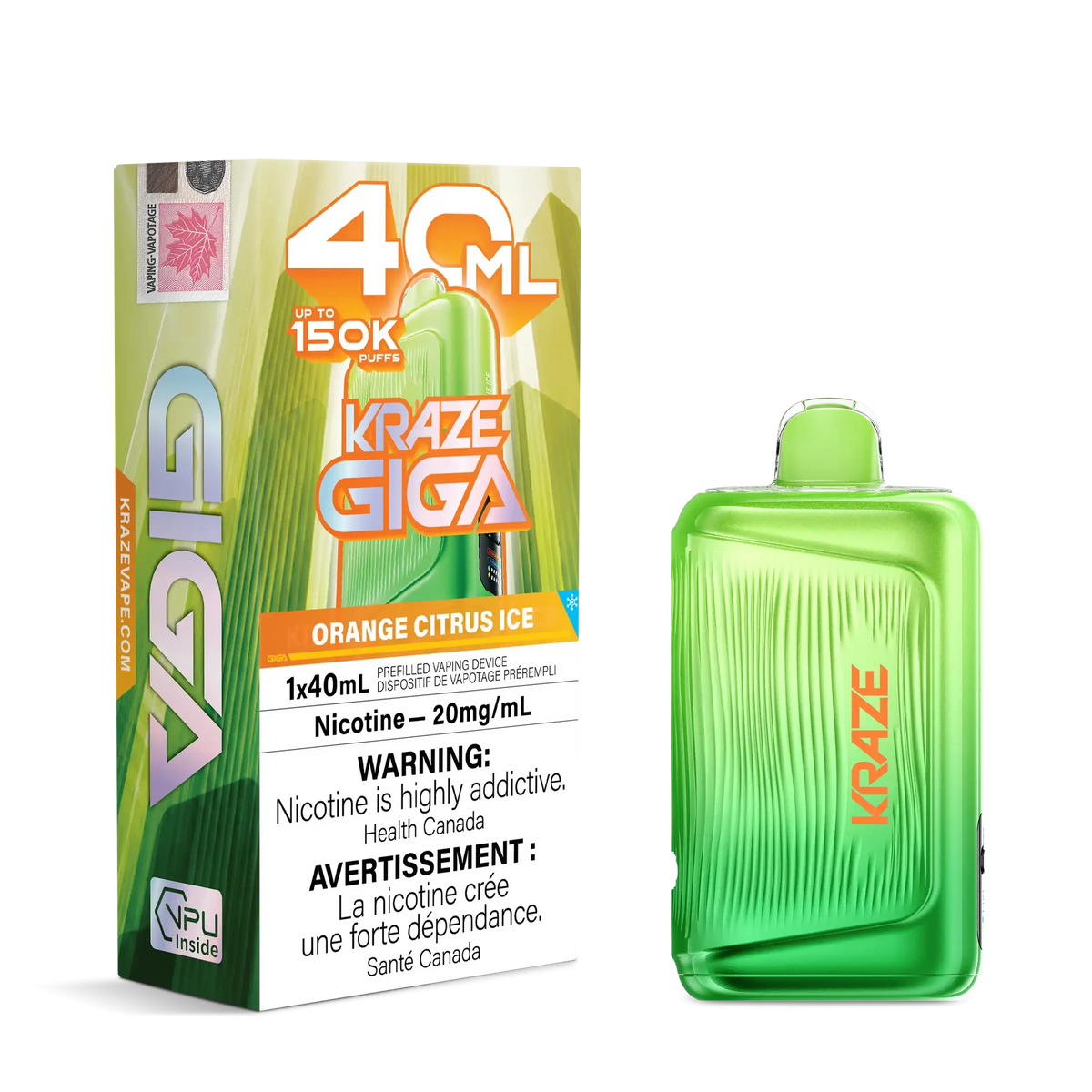Orange Citrus Ice Kraze Giga - Disposable 150K