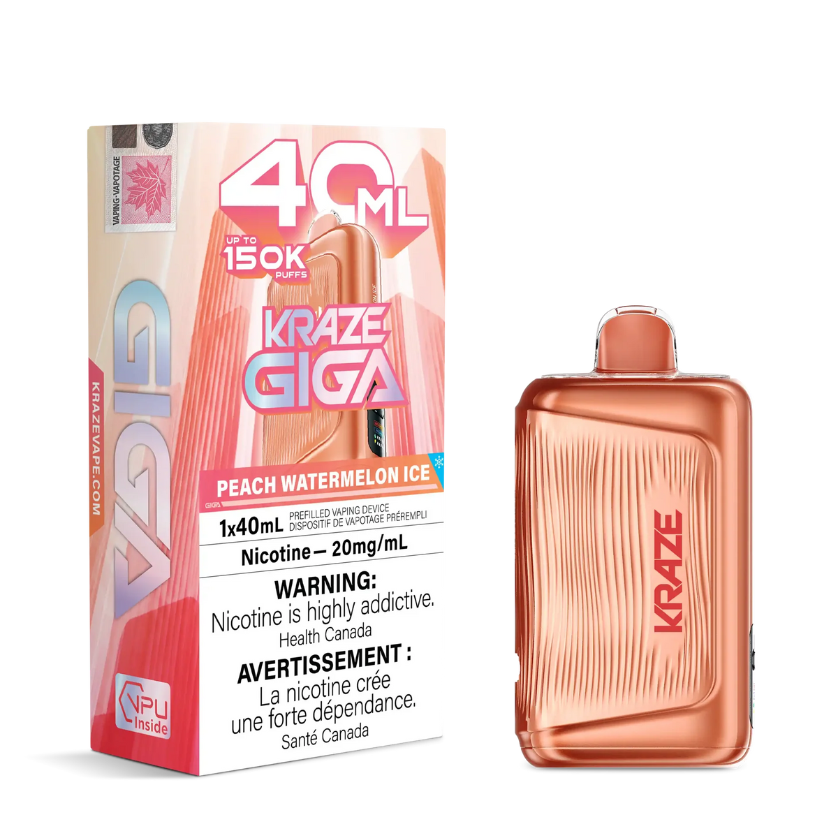 Peach Watermelon Ice Kraze Giga - Disposable 150K