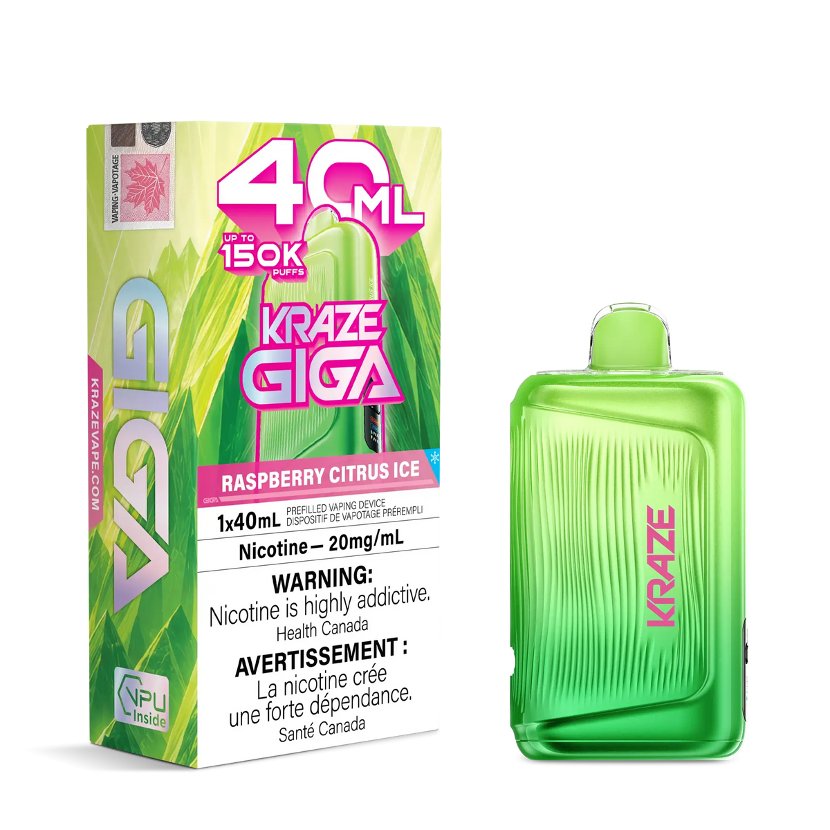 Raspberry Citrus Ice Kraze Giga - Disposable 150K