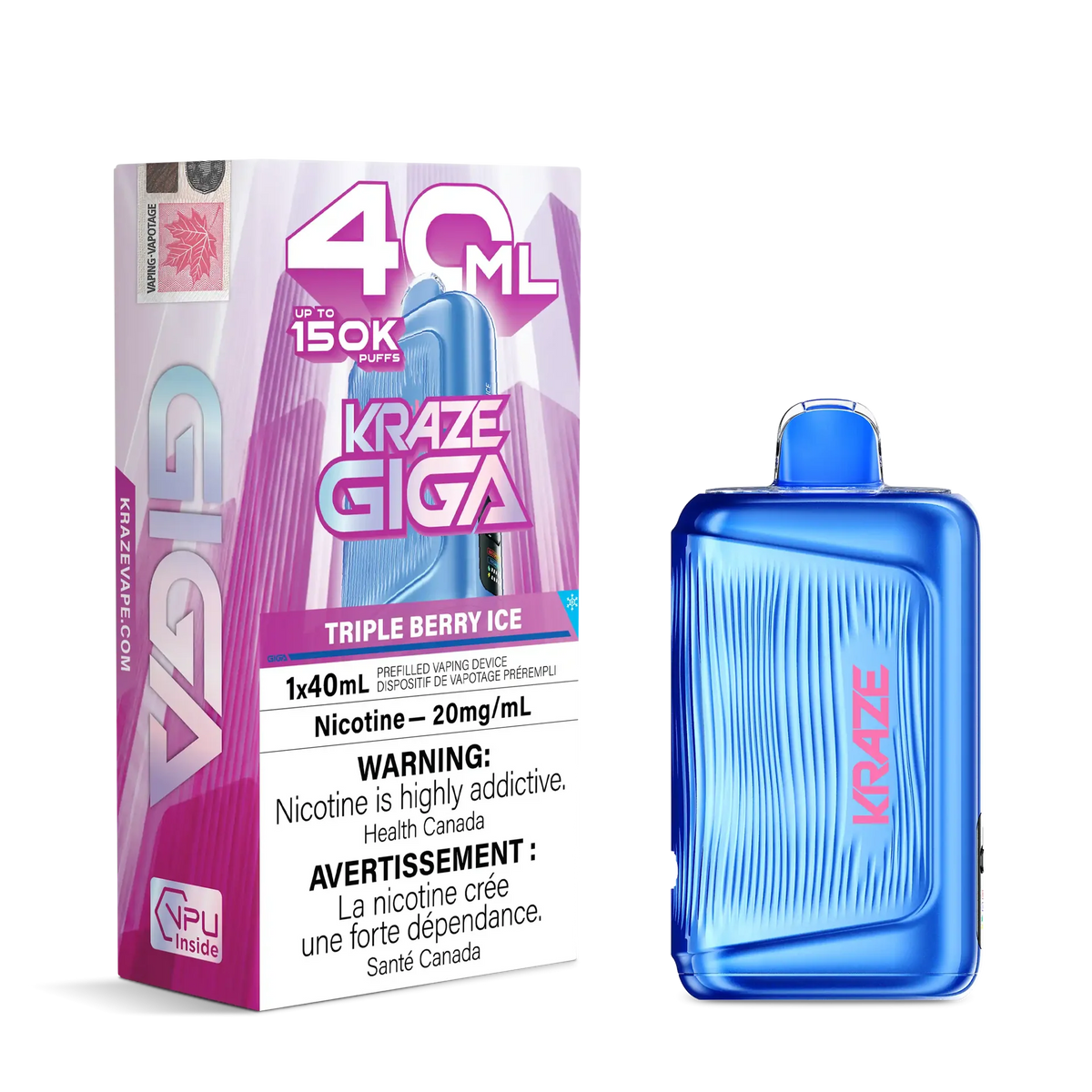Triple Berry Ice Kraze Giga - Disposable 150K