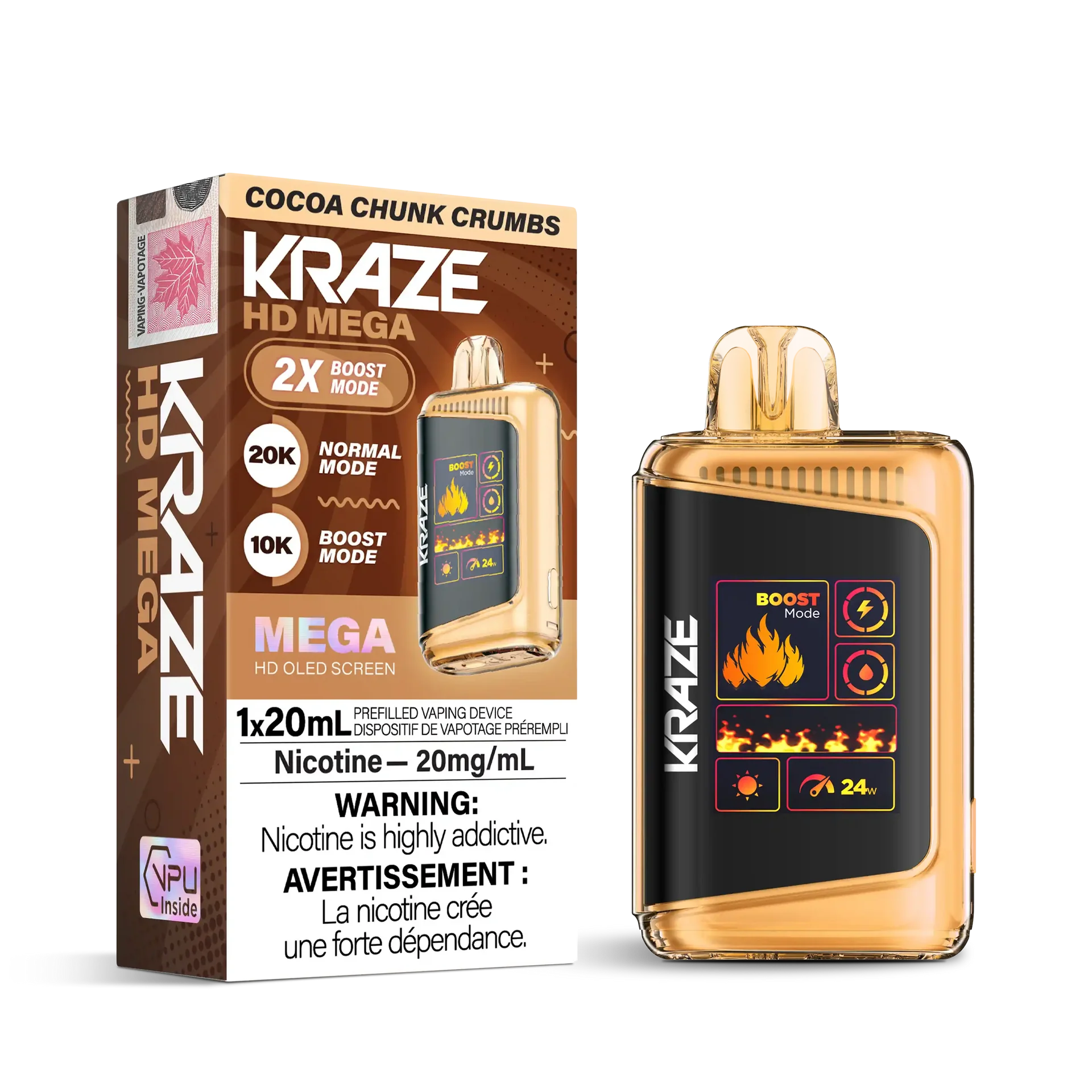Cocoa Chunk Crumbs Kraze HD Mega - Disposable 20K by KRAZE