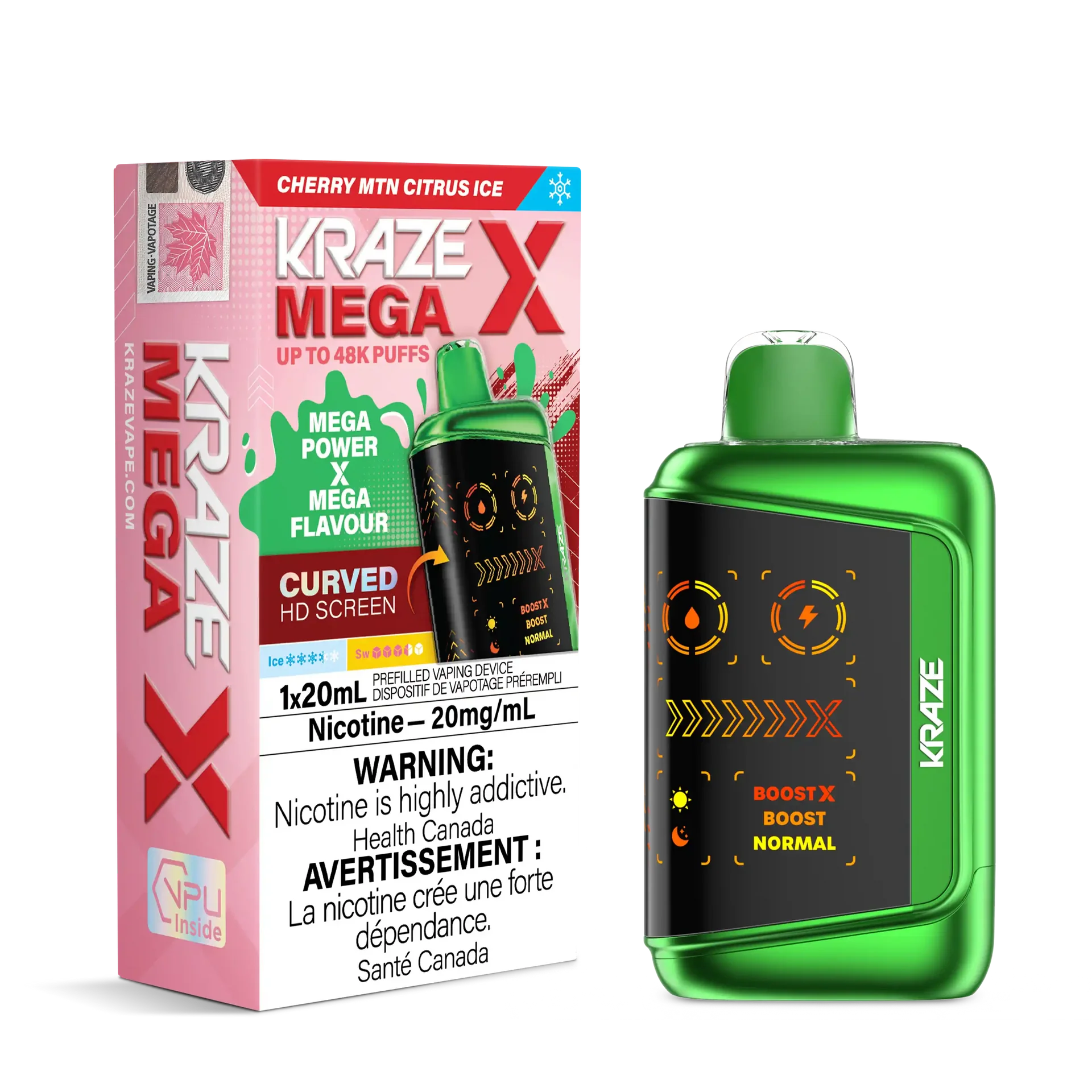Cherry MTN Citrus Ice Kraze Mega X - Disposable 48K by KRAZE