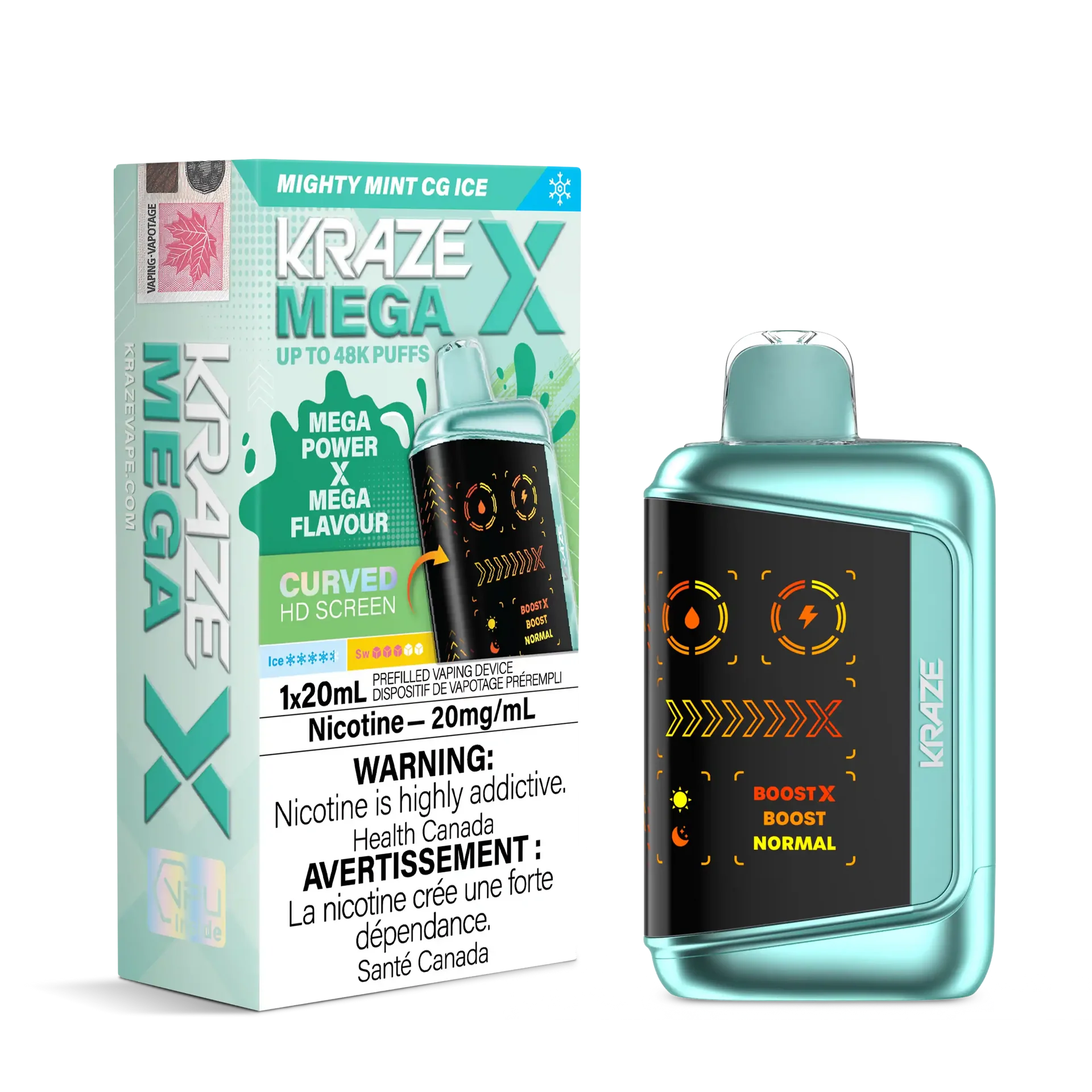 Mighty Mint CG Ice Kraze Mega X - Disposable 48K by KRAZE