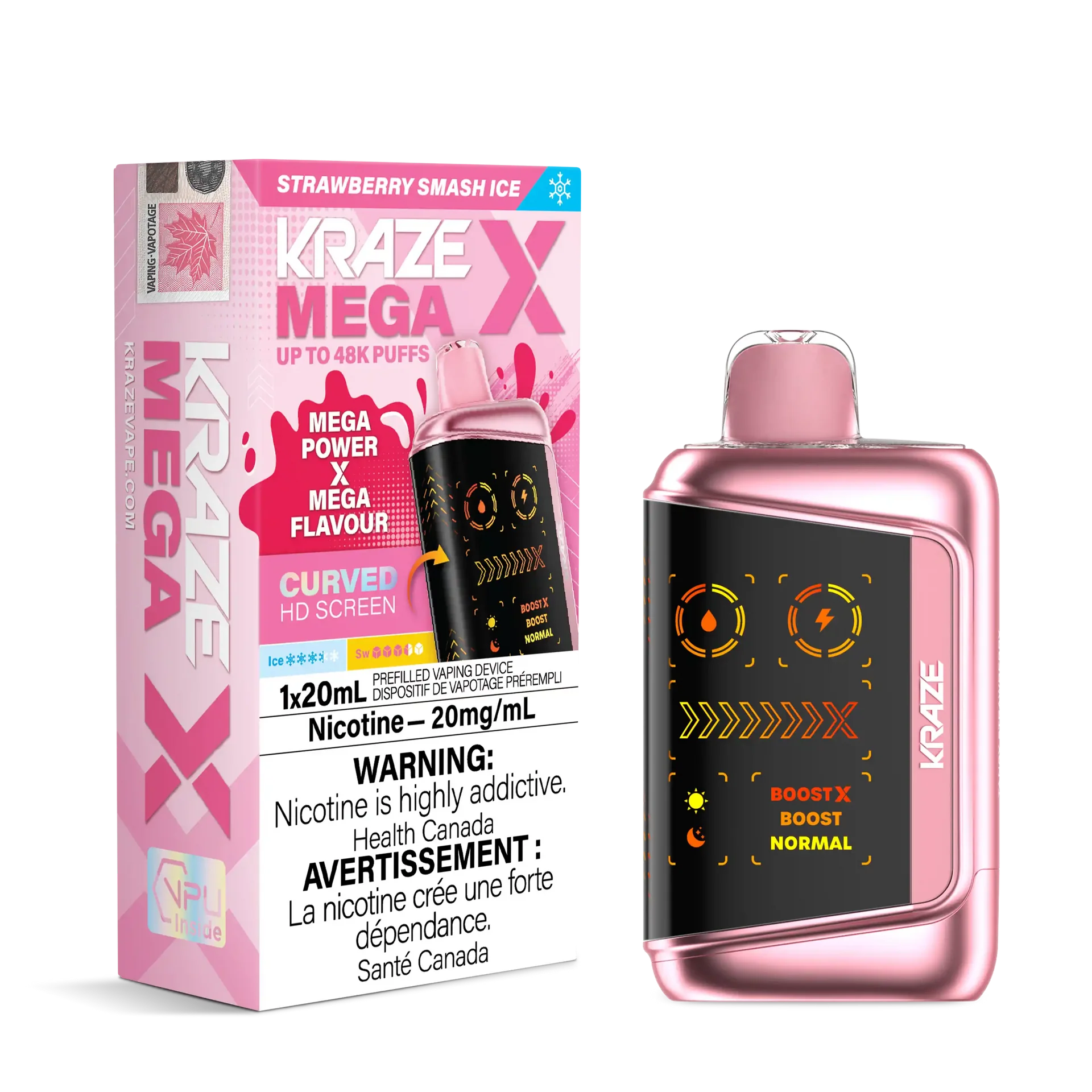 Strawberry Smash Ice Kraze Mega X - Disposable 48K by KRAZE