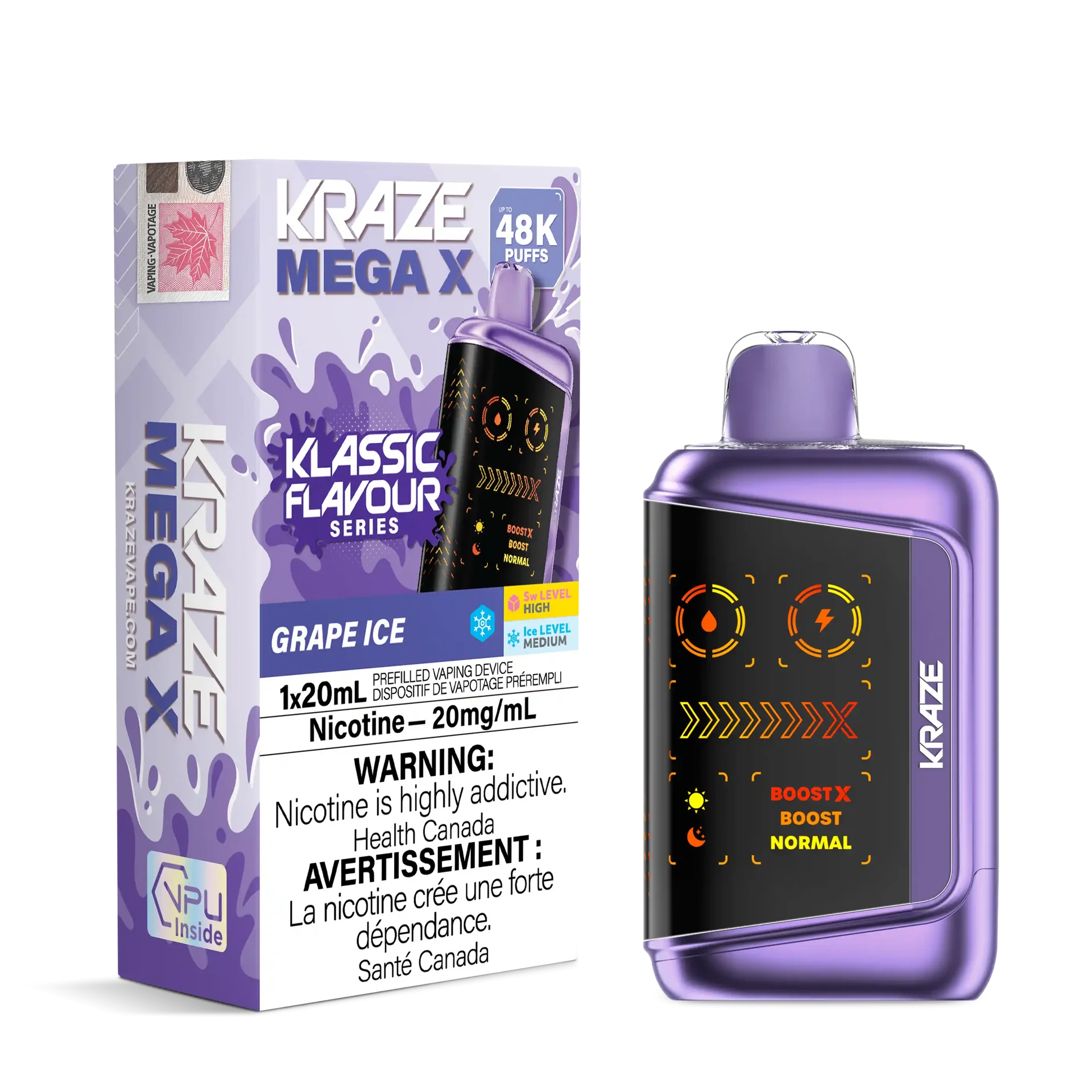 Grape Ice Kraze Mega X - Disposable 48K by KRAZE