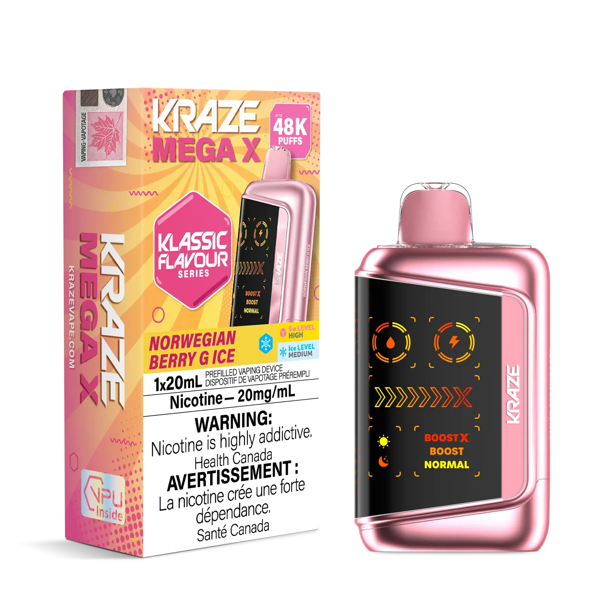 Norwegian Berry G Ice Kraze Mega X - Disposable 48K by KRAZE