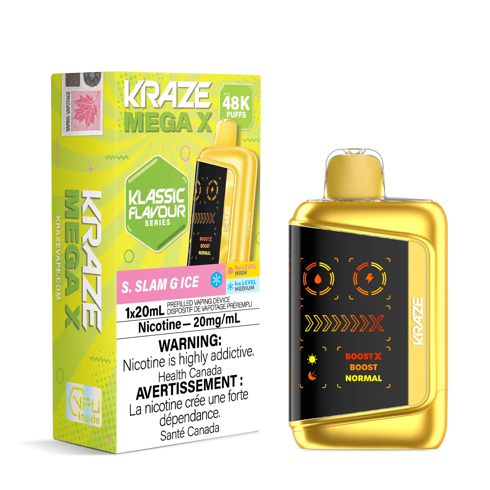 S. Slam G Ice Kraze Mega X - Disposable 48K by KRAZE