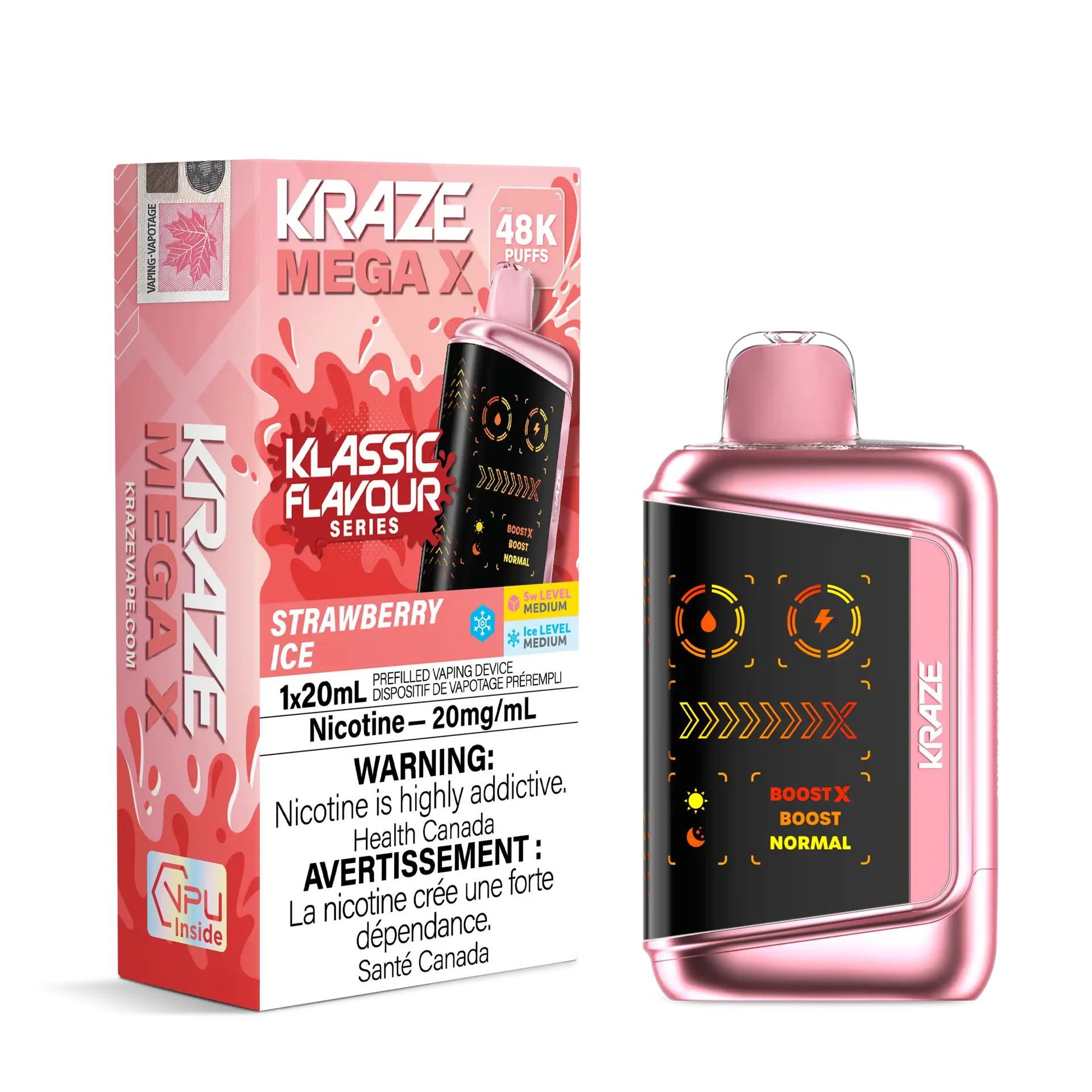 Strawberry Ice Kraze Mega X - Disposable 48K by KRAZE