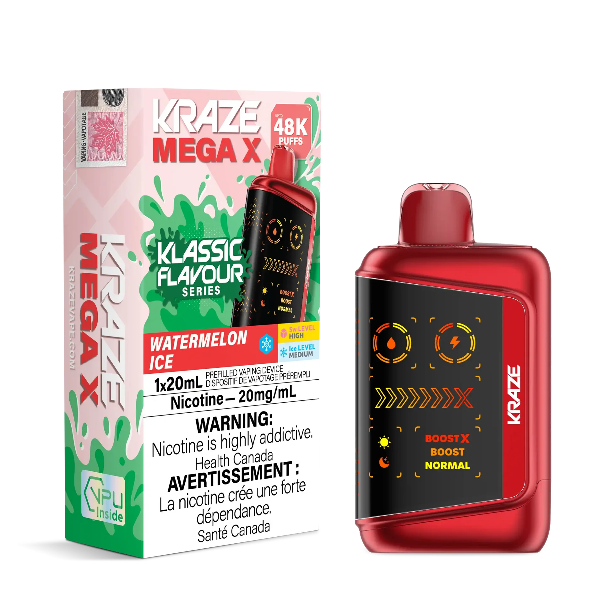 Watermelon Ice Kraze Mega X - Disposable 48K by KRAZE