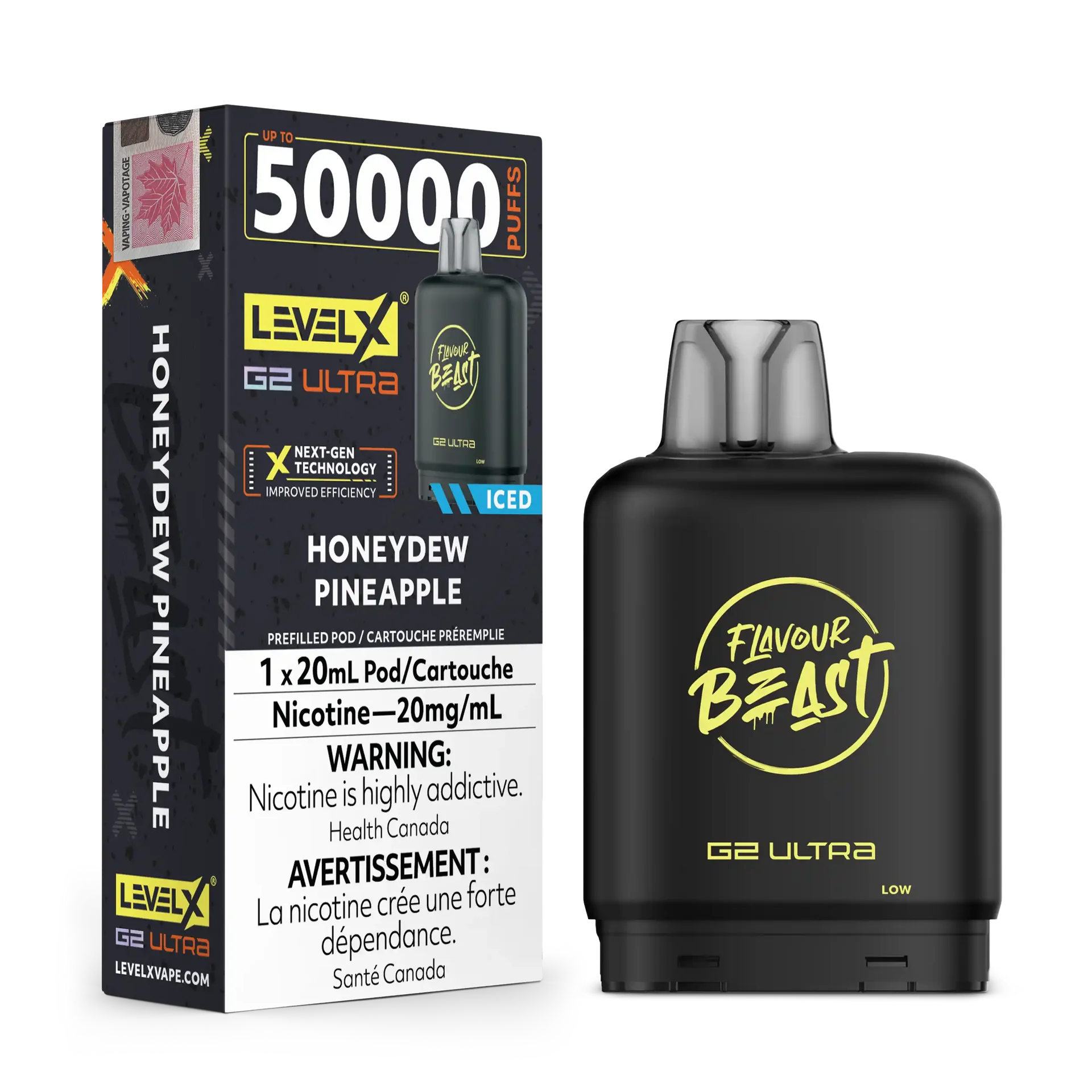 Honeydew Pineapple Iced by Level X Flavour Beast G2 Ultra 50K by LEVEL X BY FLAVOUR BEAST