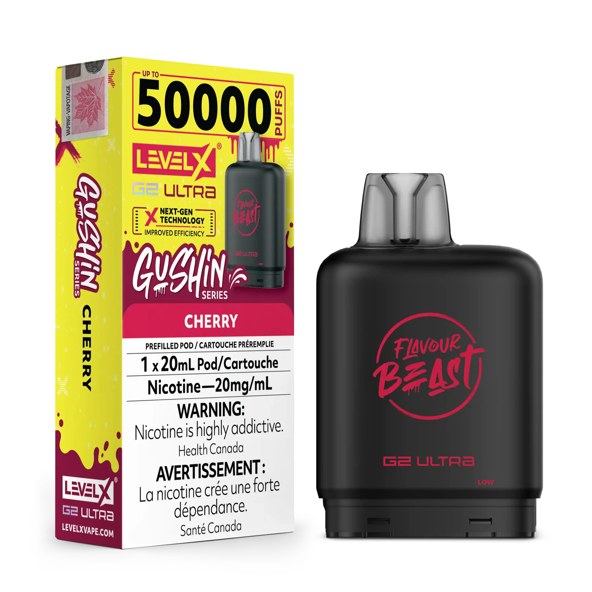 Gushin Cherry by Level X Flavour Beast G2 Ultra 50K by LEVEL X BY FLAVOUR BEAST