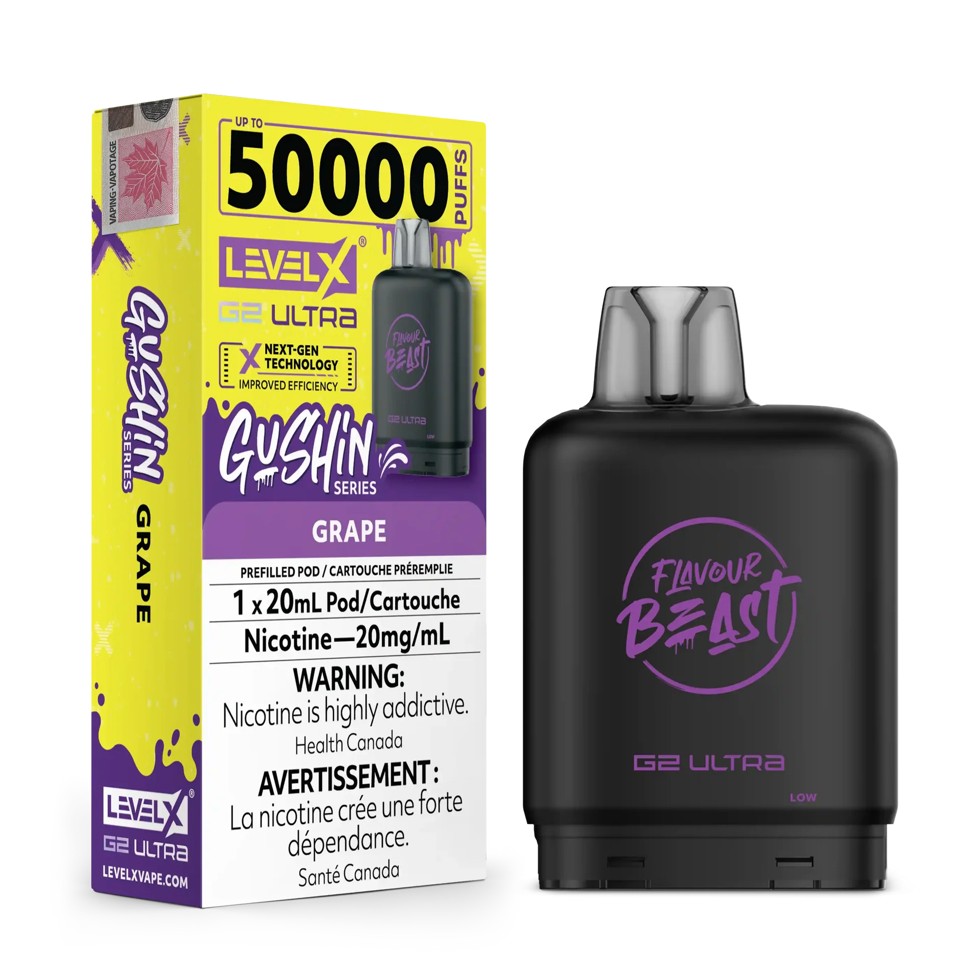 Gushin Grape by Level X Flavour Beast G2 Ultra 50K by LEVEL X BY FLAVOUR BEAST