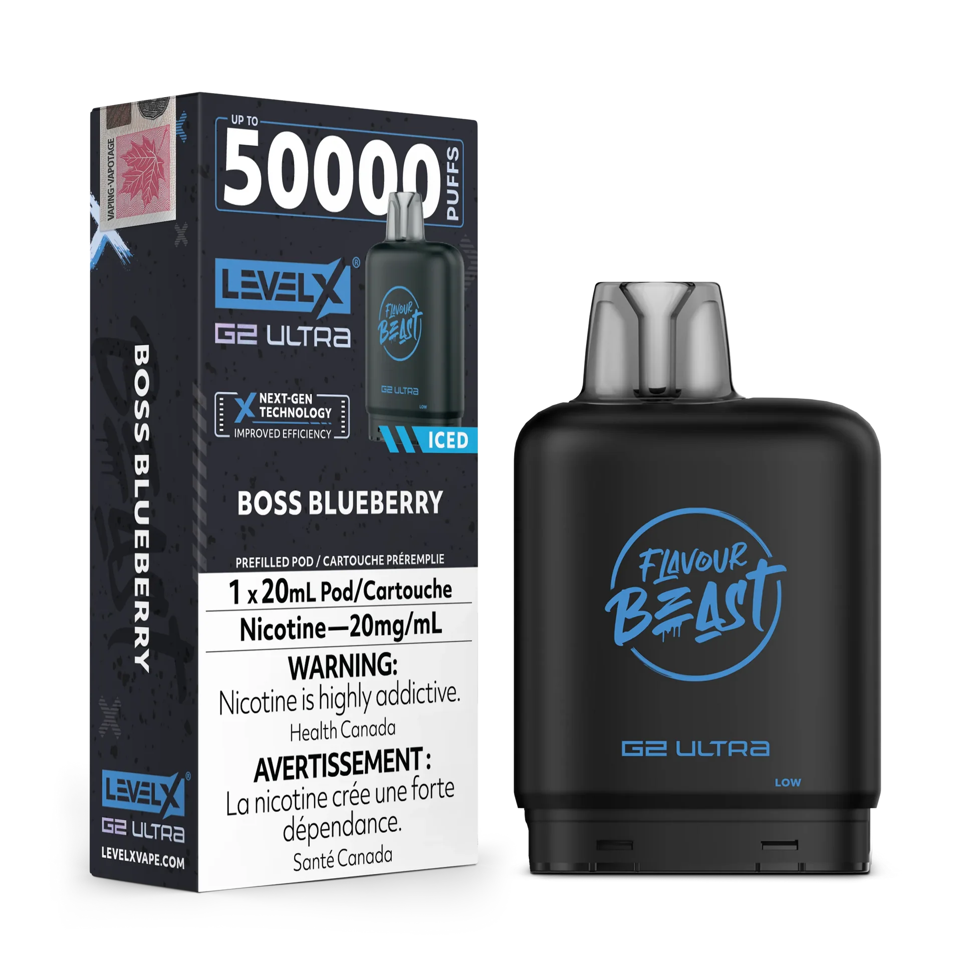 Boss Blueberry Iced by Level X Flavour Beast G2 Ultra 50K
