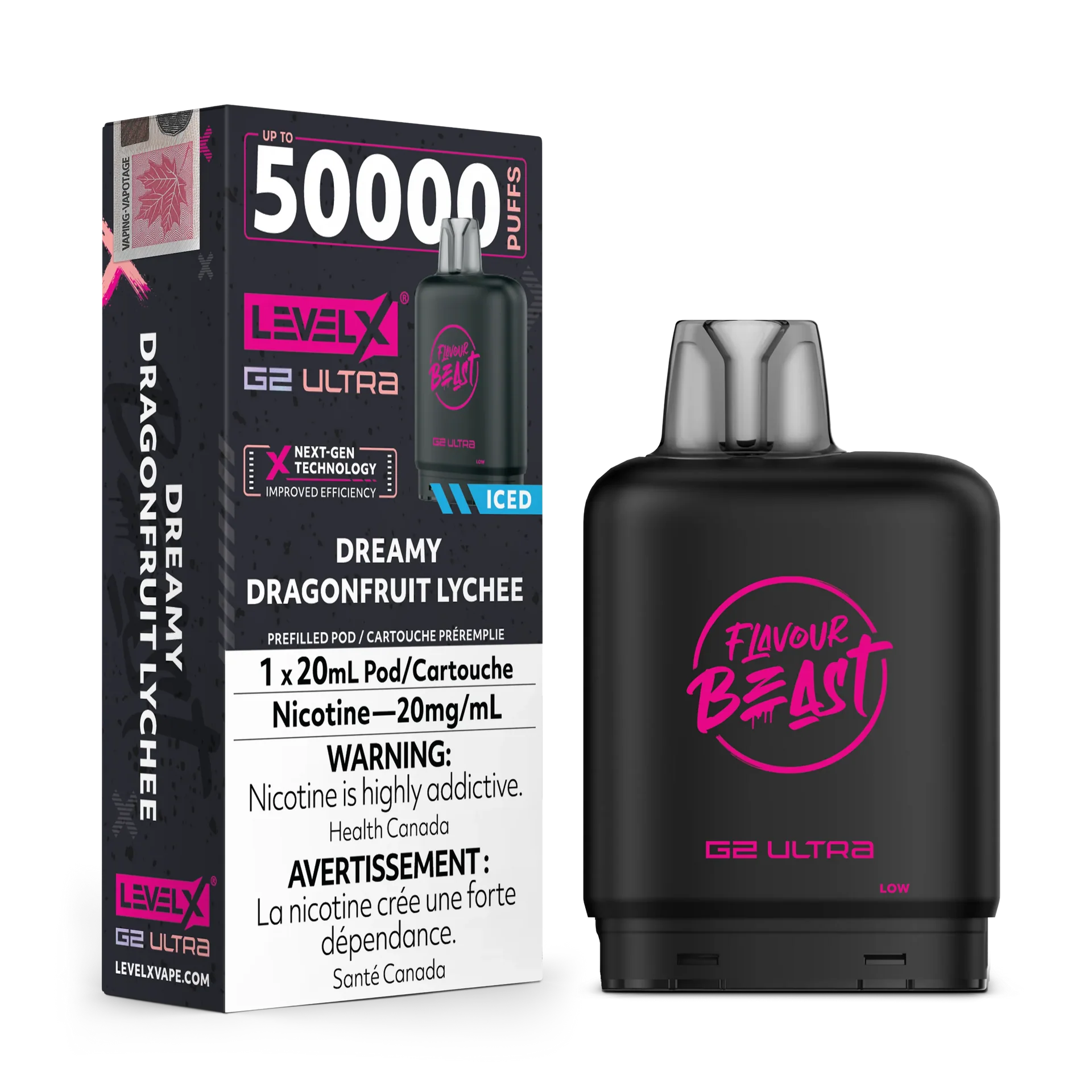 Dreamy Dragonfruit Lychee Iced by Level X Flavour Beast G2 Ultra 50K