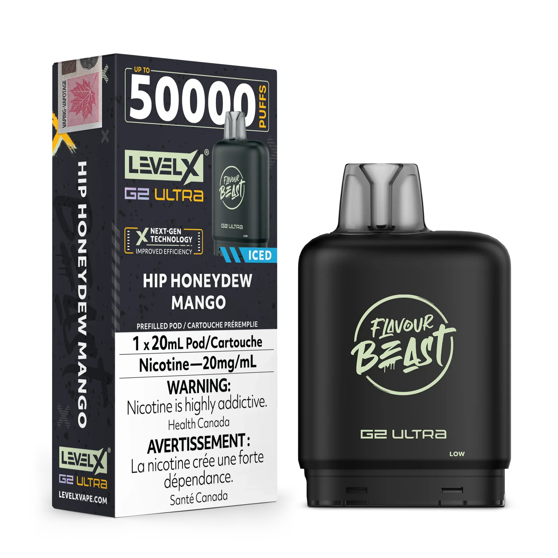 Hip Honeydew Mango Iced by Level X Flavour Beast G2 Ultra 50K