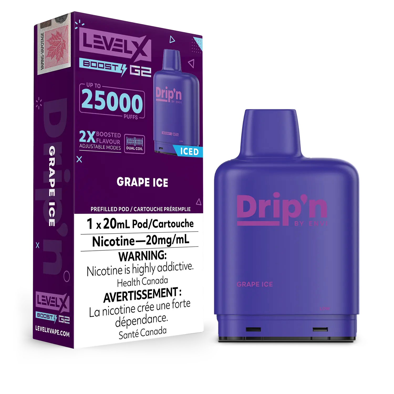 Grape Ice by Level X Drip'n G2 Boost 25K – 20mg by LEVEL X BY DRIP'N